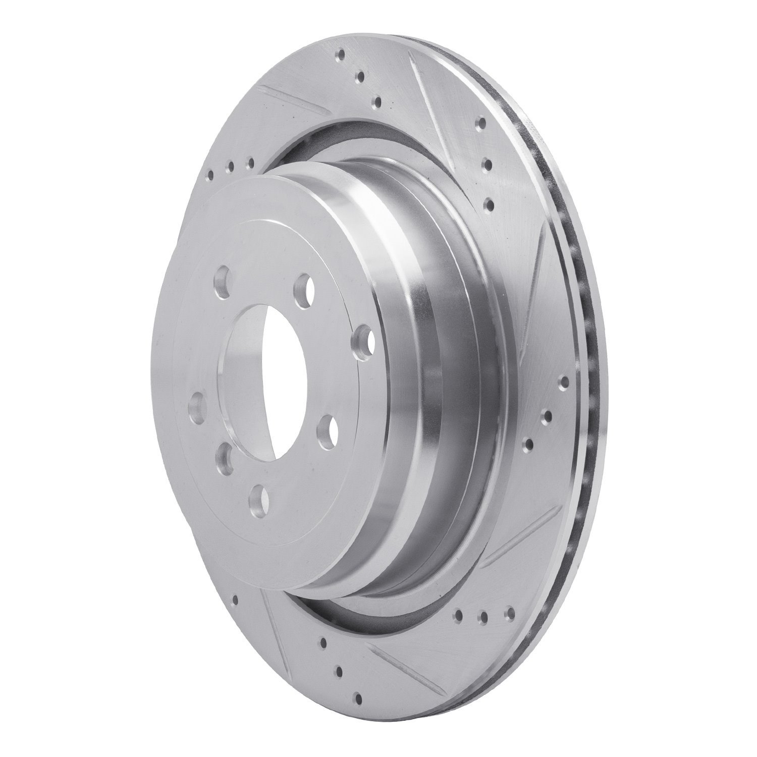Drilled/Slotted Brake Rotor [Silver], 2006-2012 Land Rover