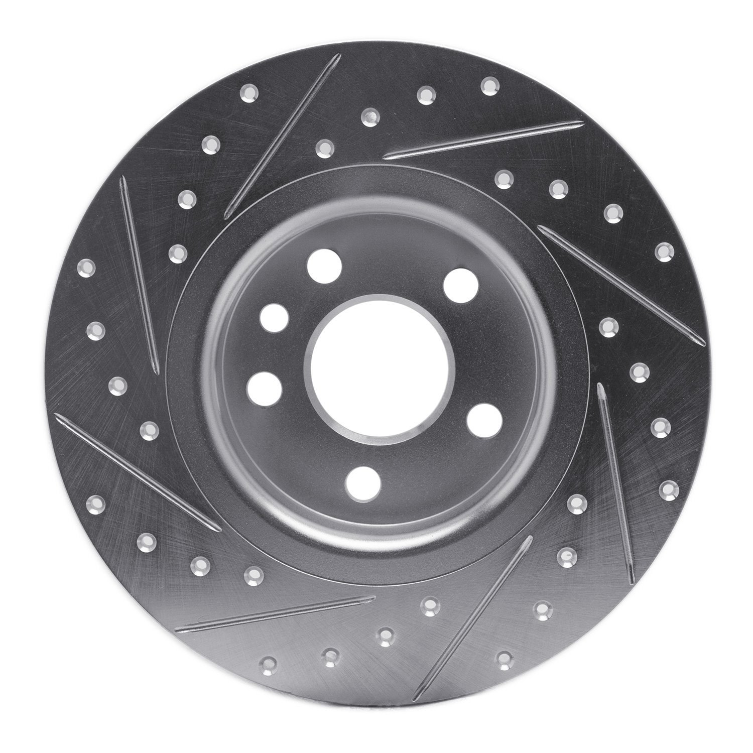 631-11027R Drilled/Slotted Brake Rotor [Silver], 2015-2020 Multiple Makes/Models, Position: Rear Right