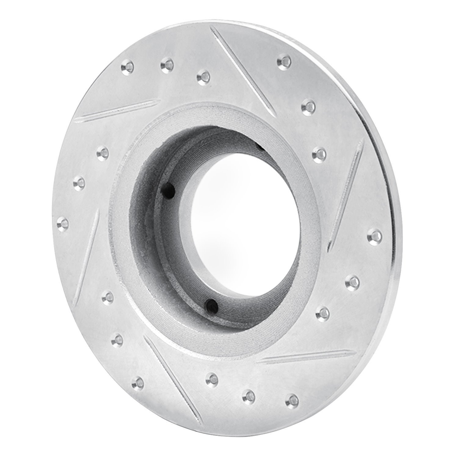 631-13001L Drilled/Slotted Brake Rotor [Silver], 1985-1991 Subaru, Position: Rear Left
