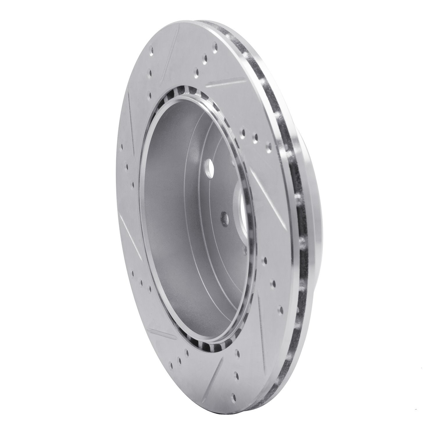 631-13040R Drilled/Slotted Brake Rotor [Silver], 2017-2020 Multiple Makes/Models, Position: Rear Right