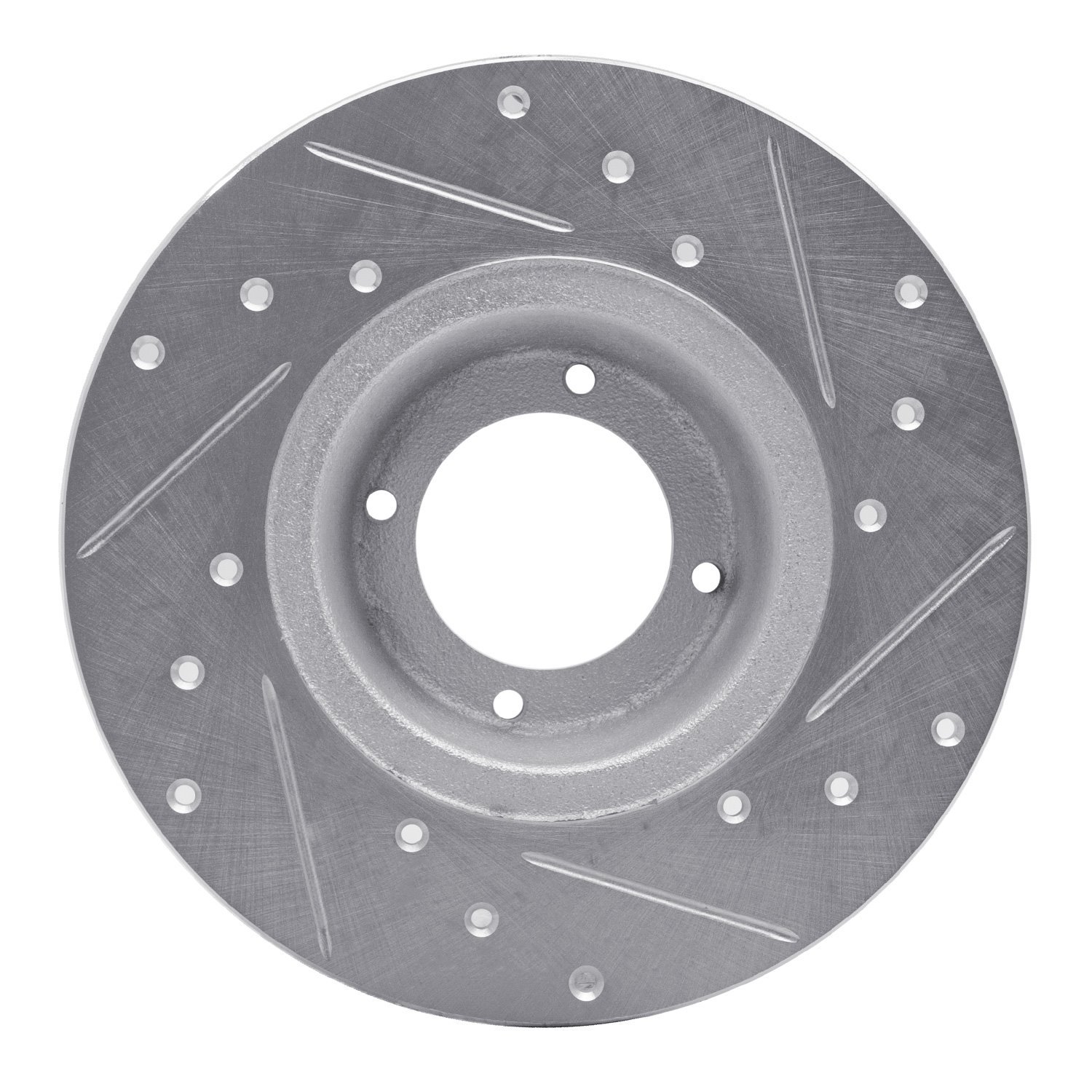 Drilled/Slotted Brake Rotor [Silver], 1975-1980 Triumph