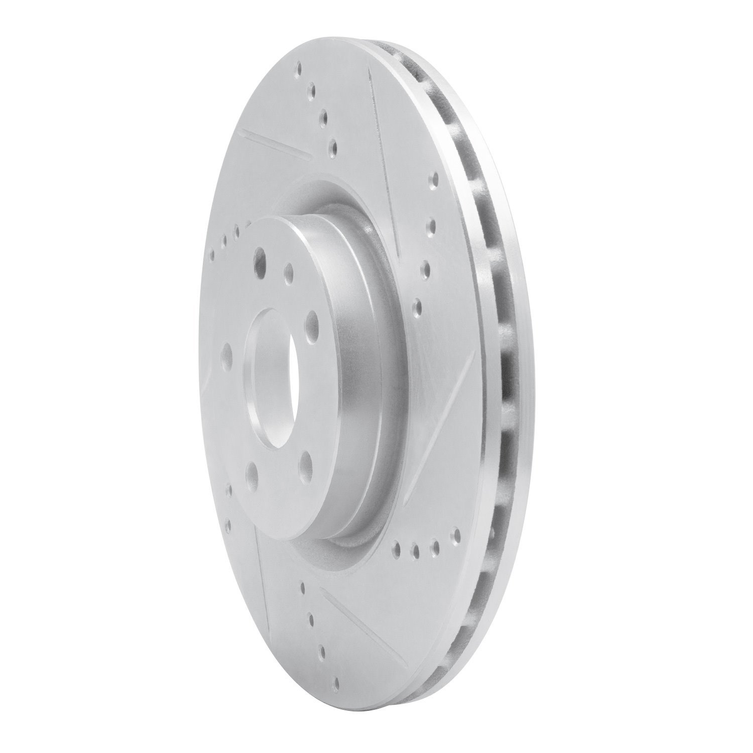 631-16006R Drilled/Slotted Brake Rotor [Silver], 1991-2020 Multiple Makes/Models, Position: Front Right