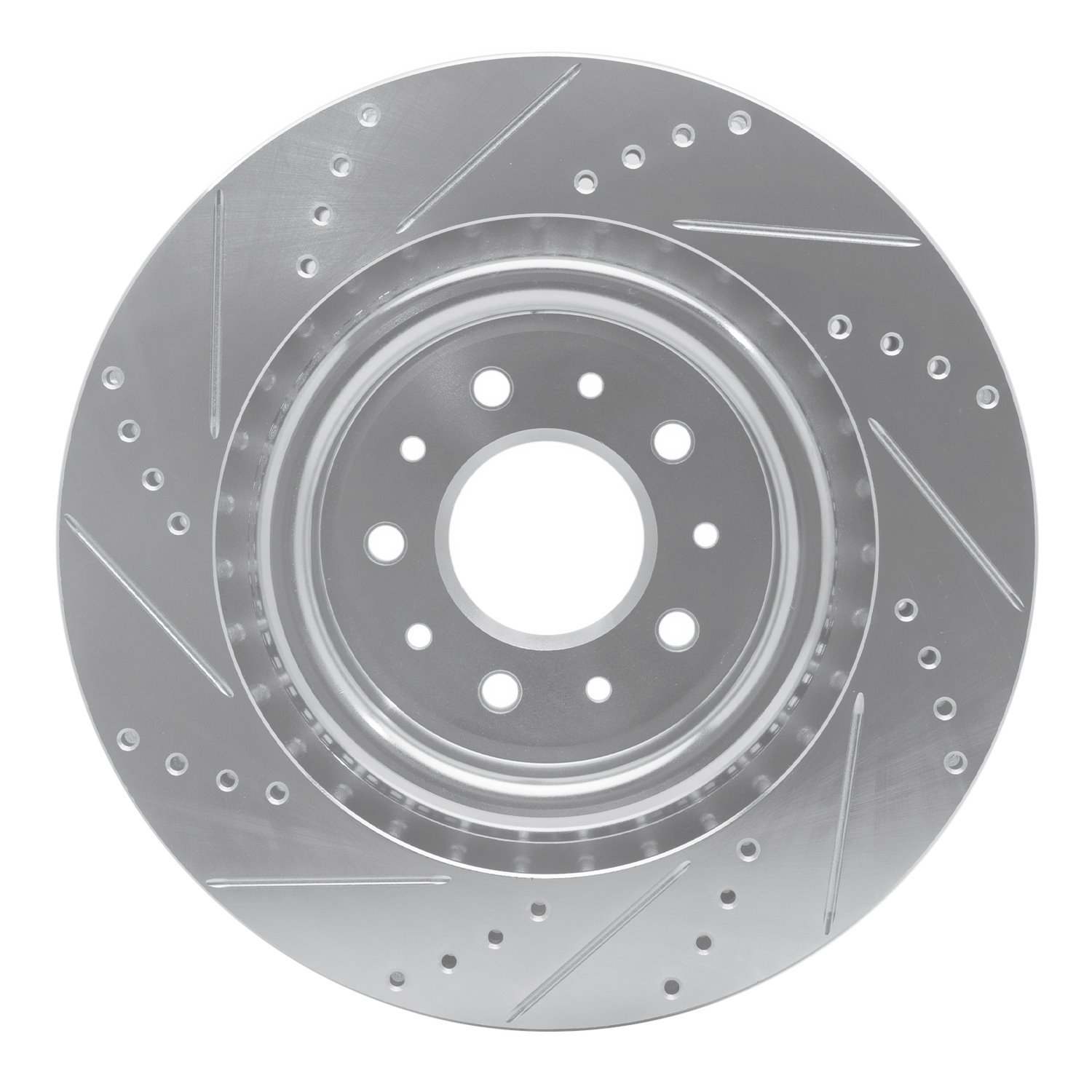 631-20016R Drilled/Slotted Brake Rotor [Silver], 2000-2006 Jaguar, Position: Front Right