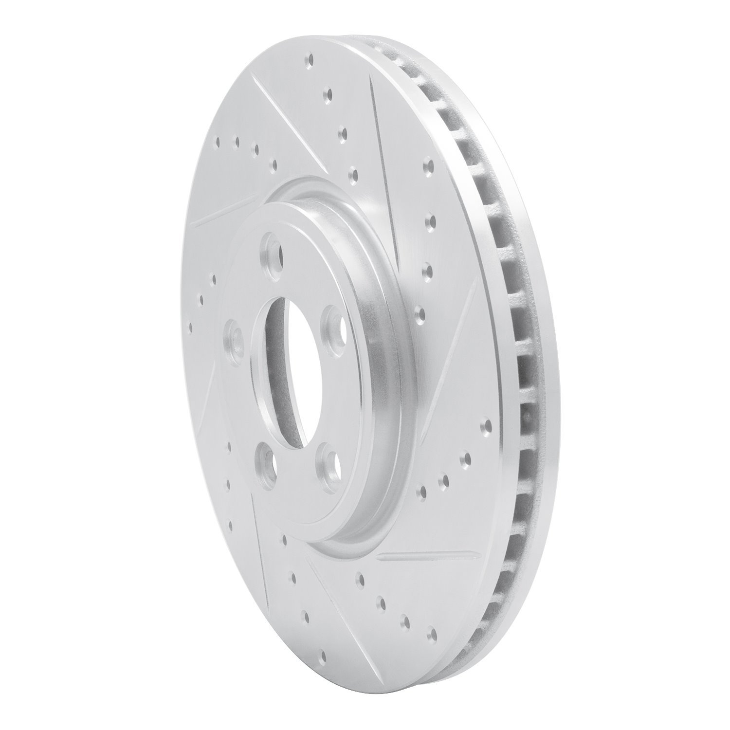 631-20025R Drilled/Slotted Brake Rotor [Silver], 2006-2008 Jaguar, Position: Front Right