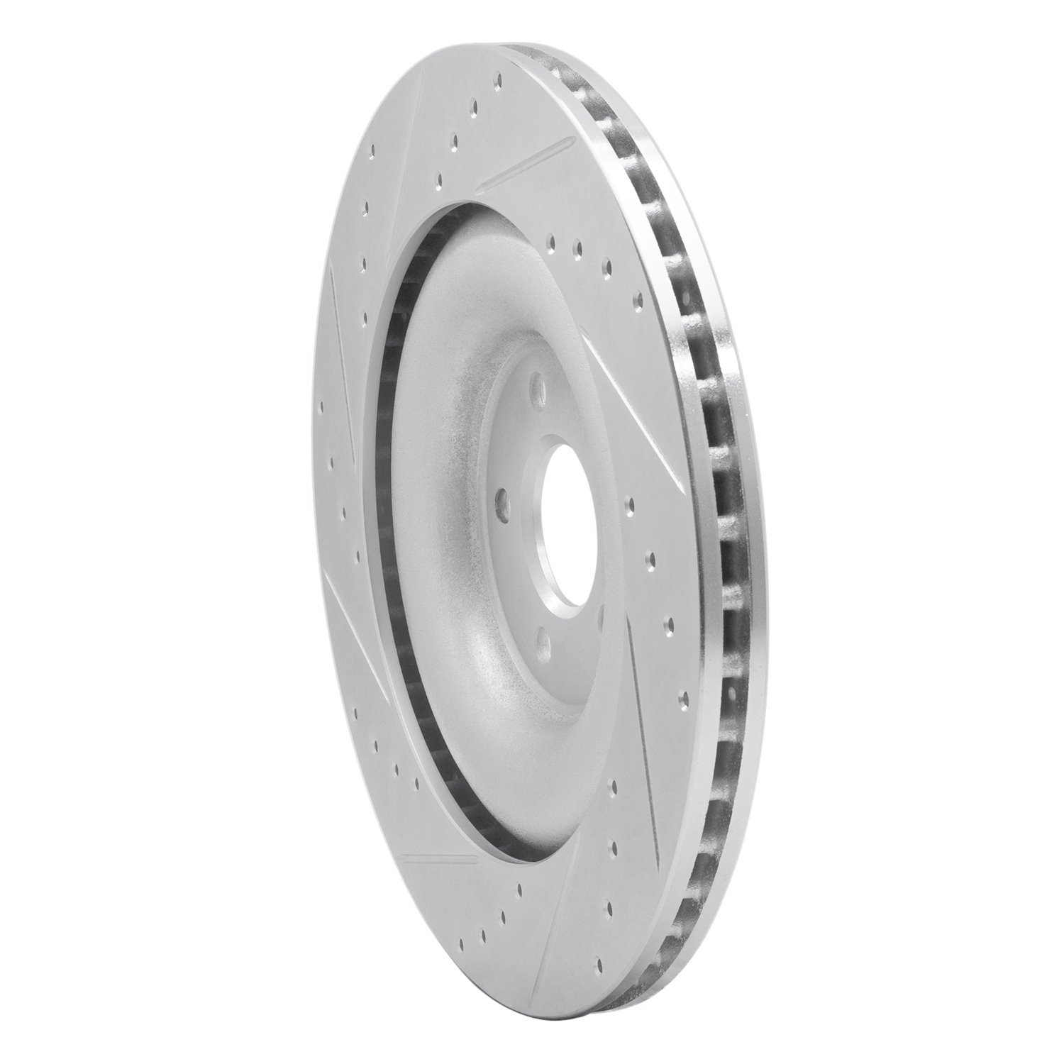 631-20027R Drilled/Slotted Brake Rotor [Silver], Fits Select Jaguar, Position: Rear Right