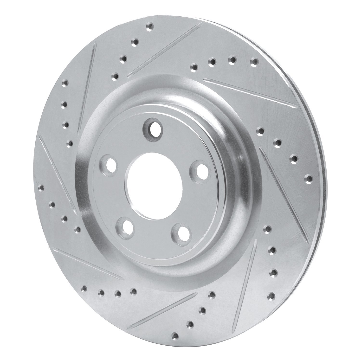 Drilled/Slotted Brake Rotor [Silver], 2014-2021 Jaguar