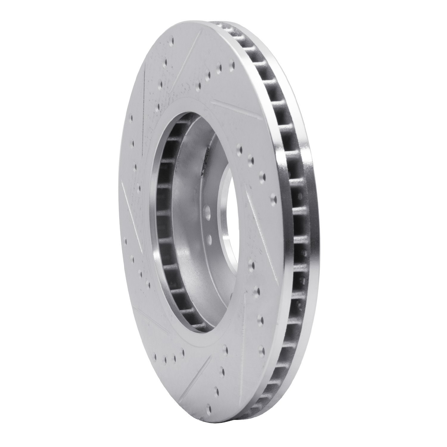 631-21020R Drilled/Slotted Brake Rotor [Silver], 2003-2006 Kia/Hyundai/Genesis, Position: Front Right