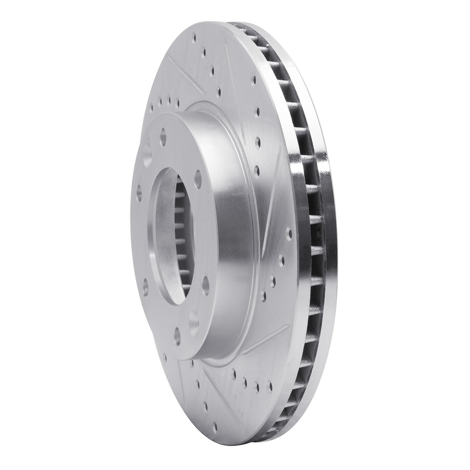 631-21023R Drilled/Slotted Brake Rotor [Silver], 2006-2014 Kia/Hyundai/Genesis, Position: Front Right
