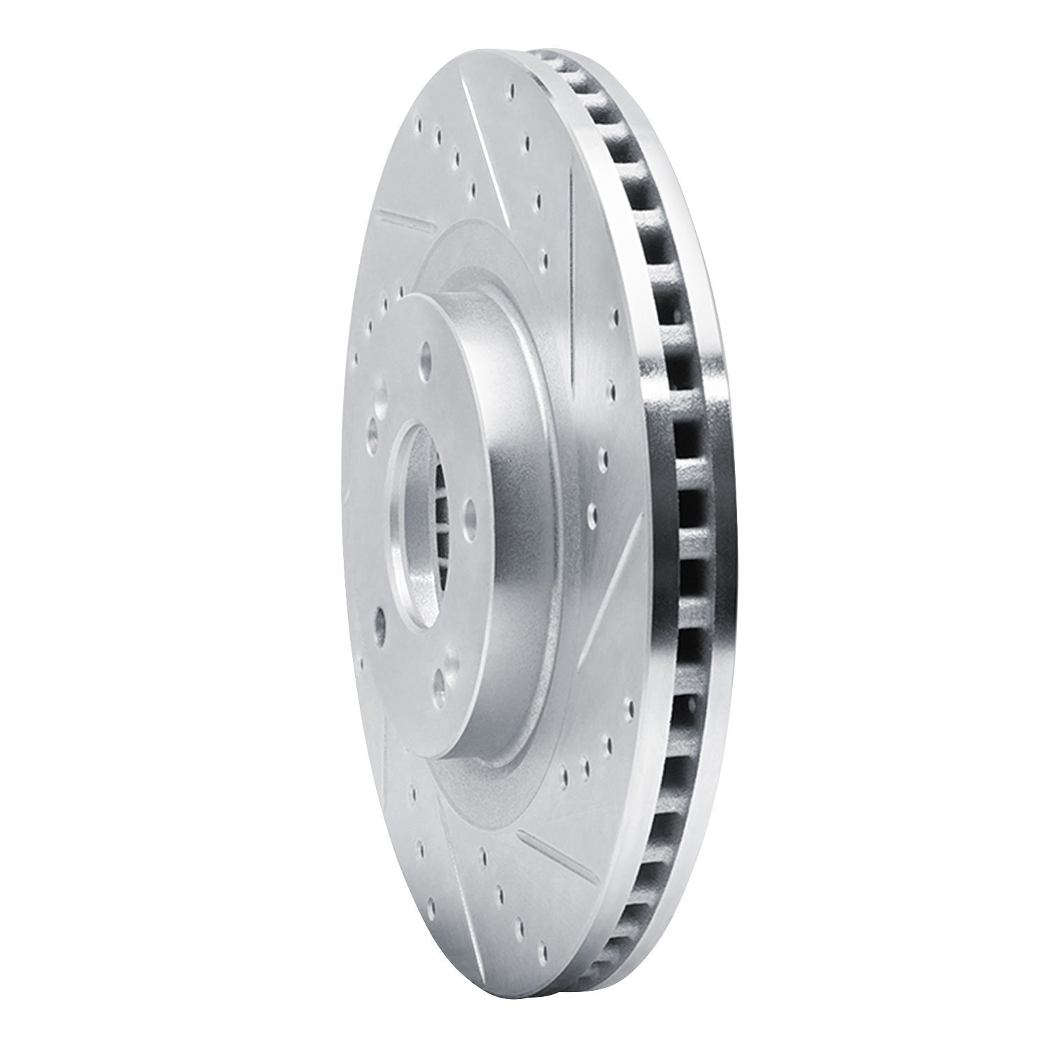 631-21030R Drilled/Slotted Brake Rotor [Silver], 2015-2020 Kia/Hyundai/Genesis, Position: Front Right