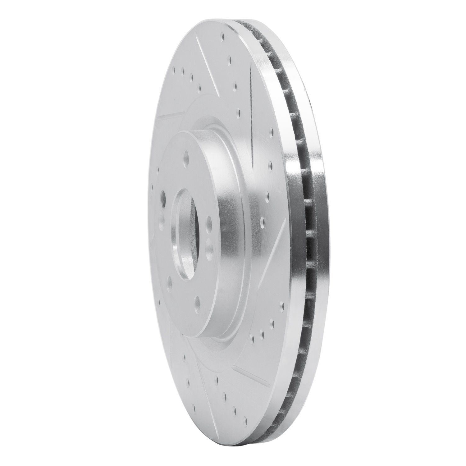 631-21031R Drilled/Slotted Brake Rotor [Silver], 2015-2021 Kia/Hyundai/Genesis, Position: Front Right