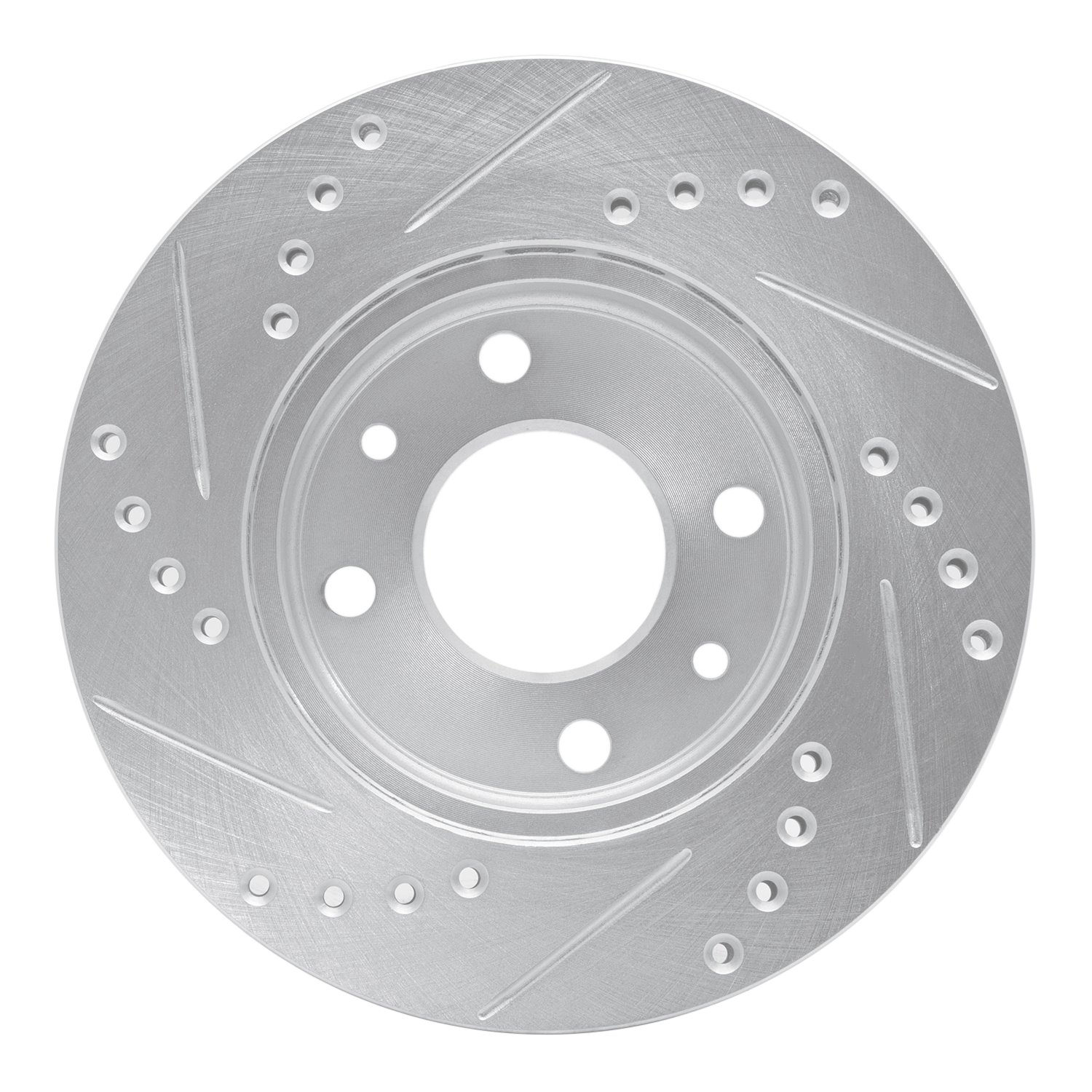 Drilled/Slotted Brake Rotor [Silver], 1983-1985 Renault