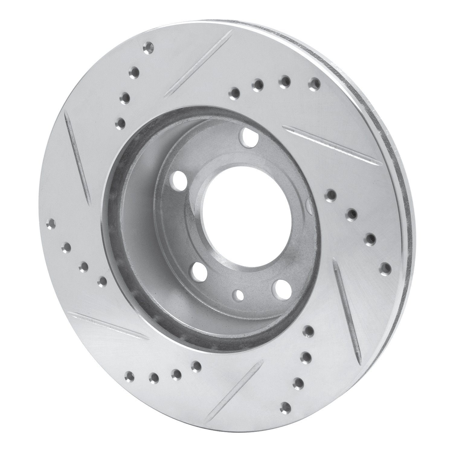 Drilled/Slotted Brake Rotor [Silver], 1982-1990 Volvo