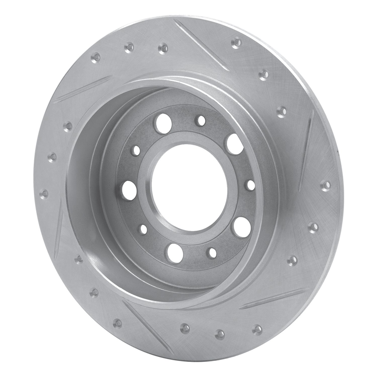 Drilled/Slotted Brake Rotor [Silver], 1988-1994 Volvo