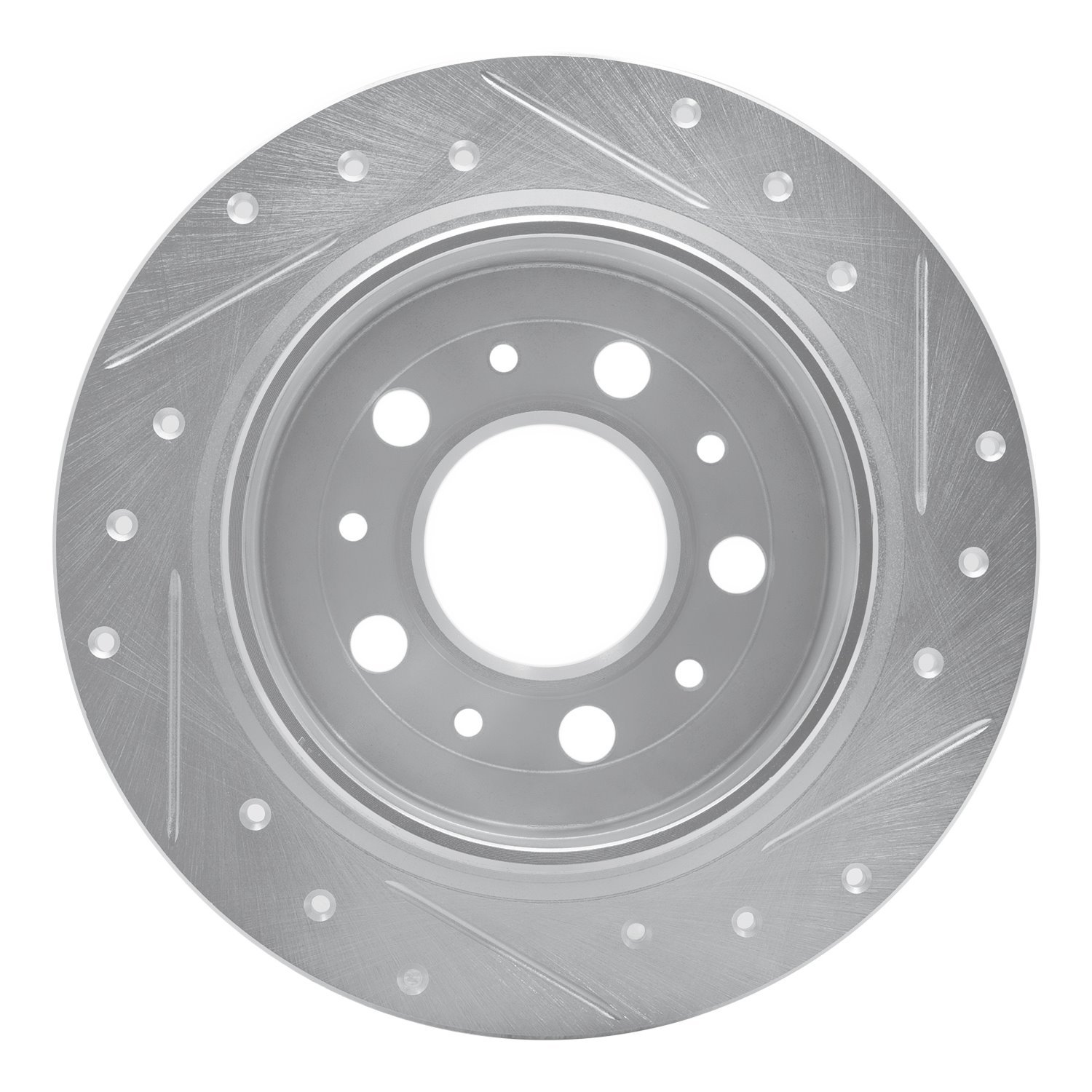 Drilled/Slotted Brake Rotor [Silver], 1995-1997 Volvo