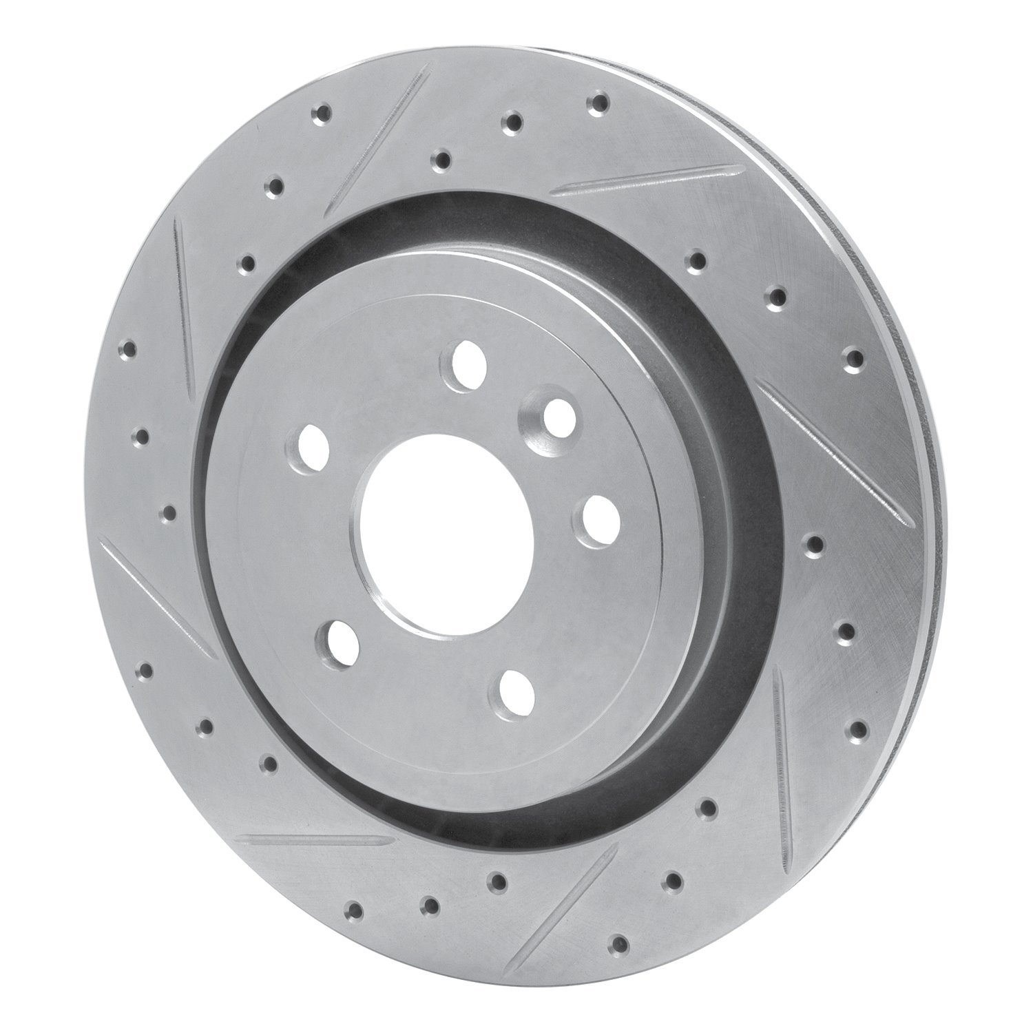Drilled/Slotted Brake Rotor [Silver], 2007-2015 Volvo