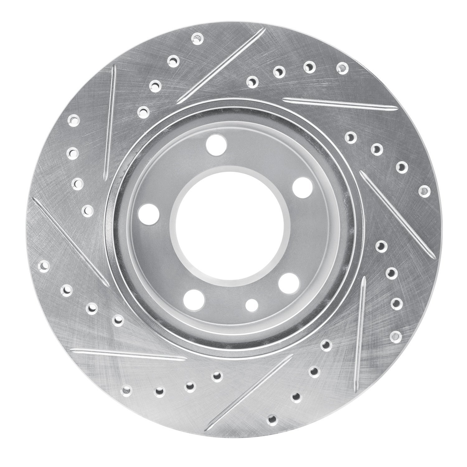 Drilled/Slotted Brake Rotor [Silver], 1982-1989 BMW