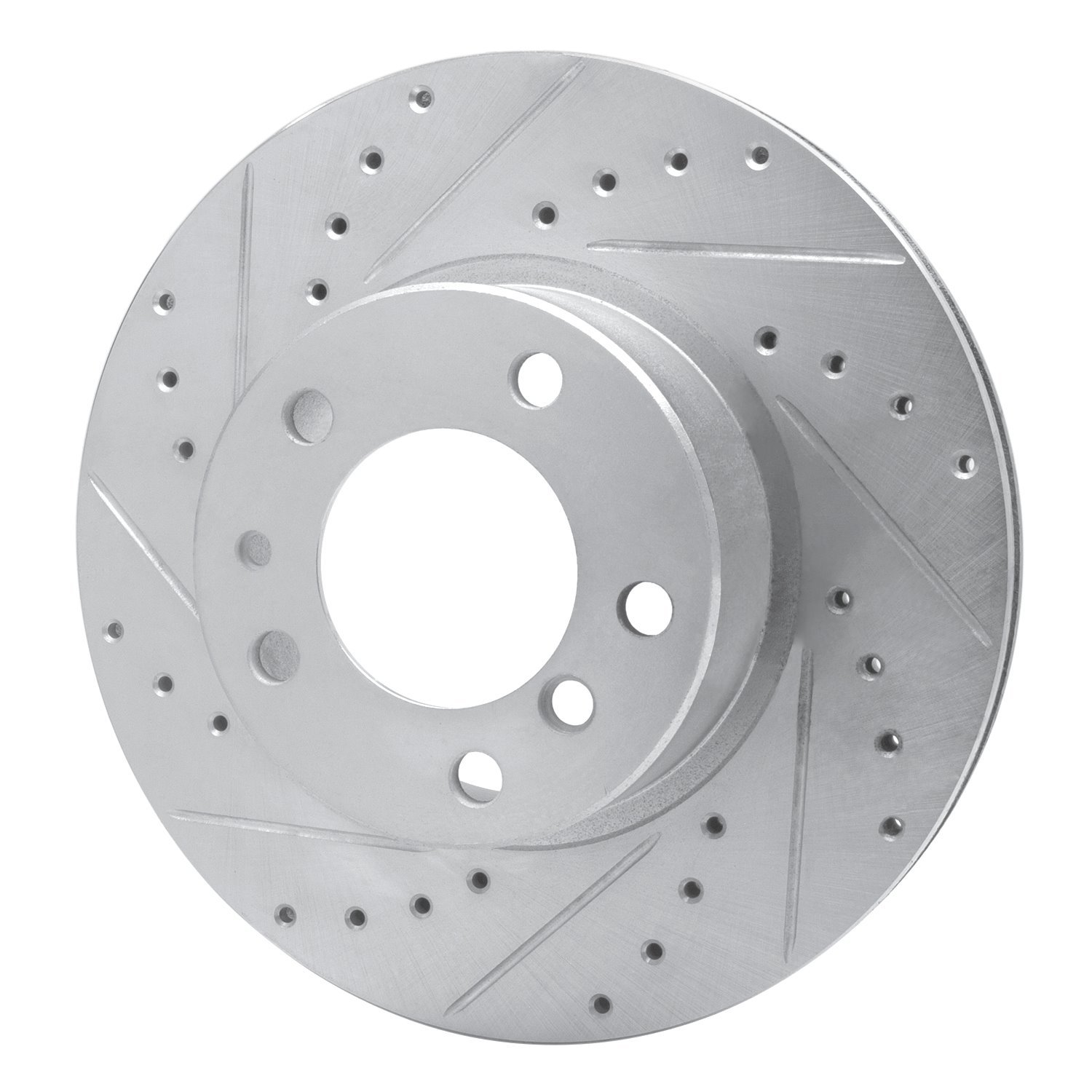 631-31023L Drilled/Slotted Brake Rotor [Silver], 1989-1995 BMW, Position: Front Left