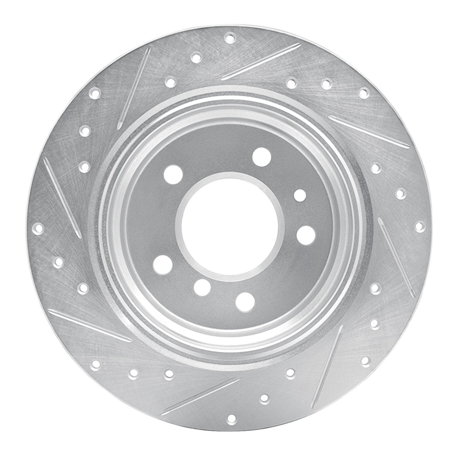 631-31024R Drilled/Slotted Brake Rotor [Silver], 1989-1995 BMW, Position: Rear Right