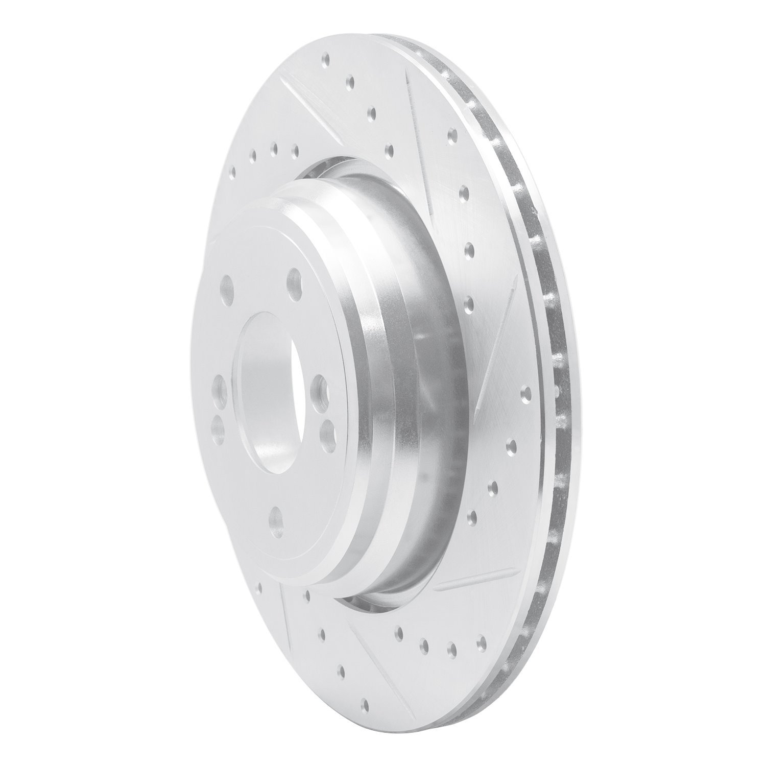 631-31050R Drilled/Slotted Brake Rotor [Silver], 2000-2006 BMW, Position: Rear Right