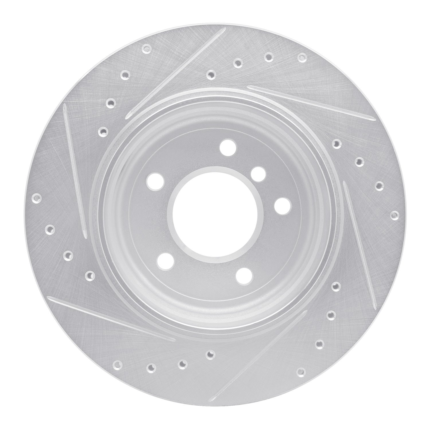 631-31053R Drilled/Slotted Brake Rotor [Silver], 2001-2006 BMW, Position: Rear Right