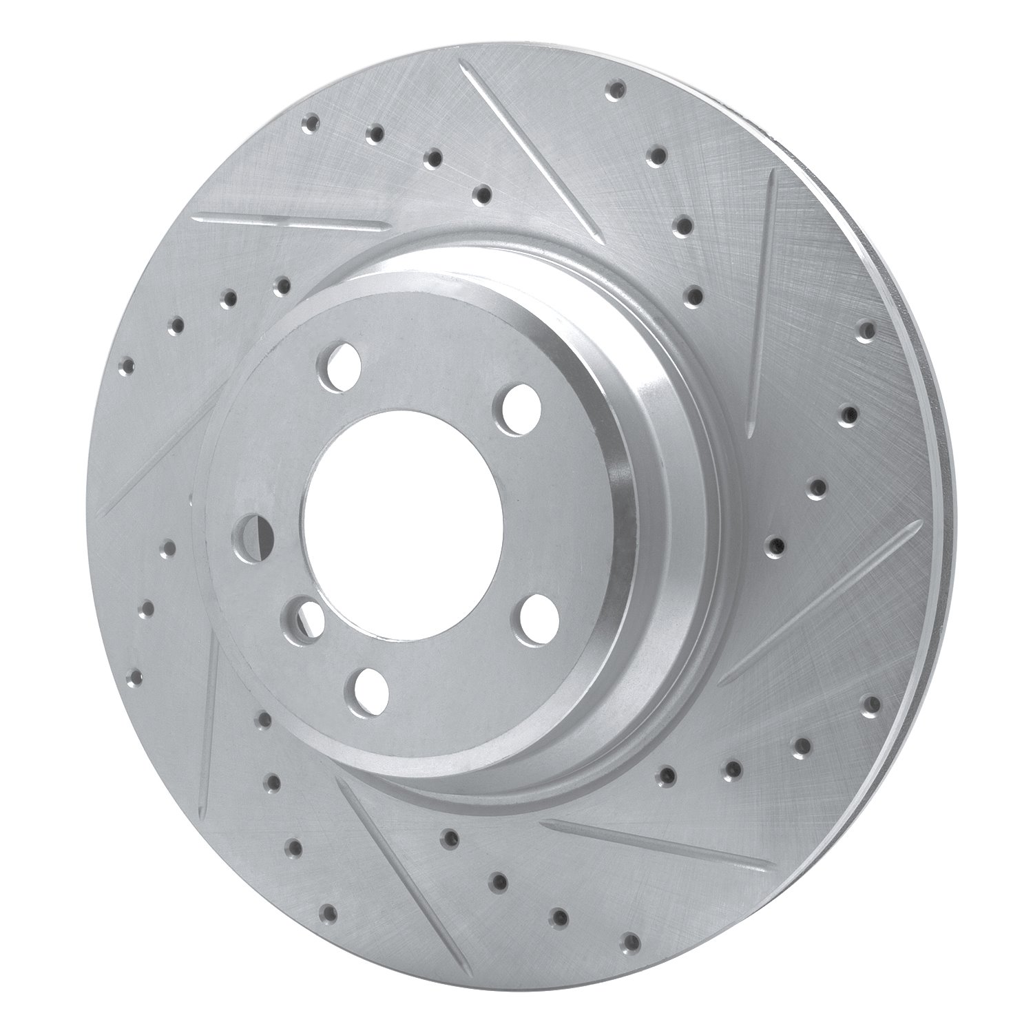 631-31058R Drilled/Slotted Brake Rotor [Silver], 2002-2008 BMW, Position: Front Right