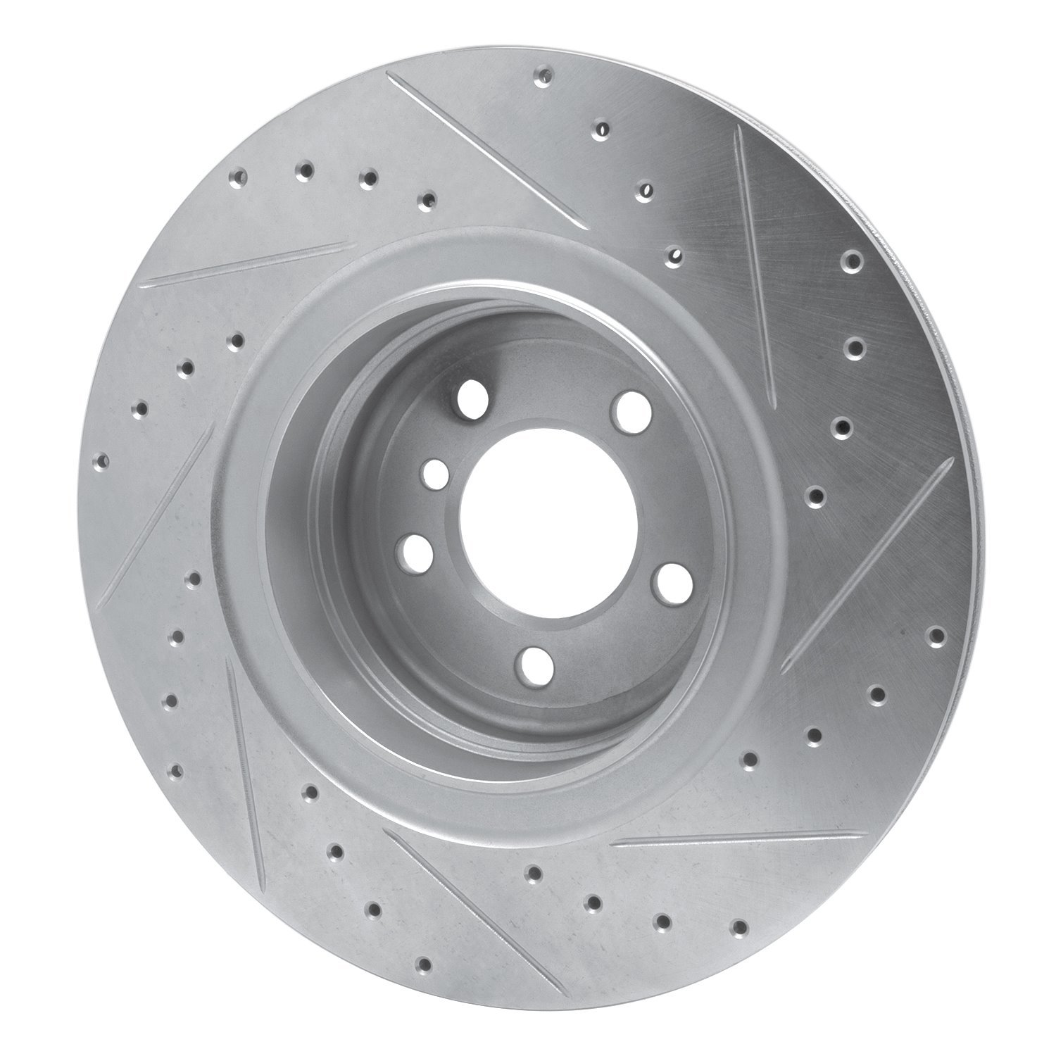 631-31084L Drilled/Slotted Brake Rotor [Silver], 2007-2008 BMW, Position: Rear Left