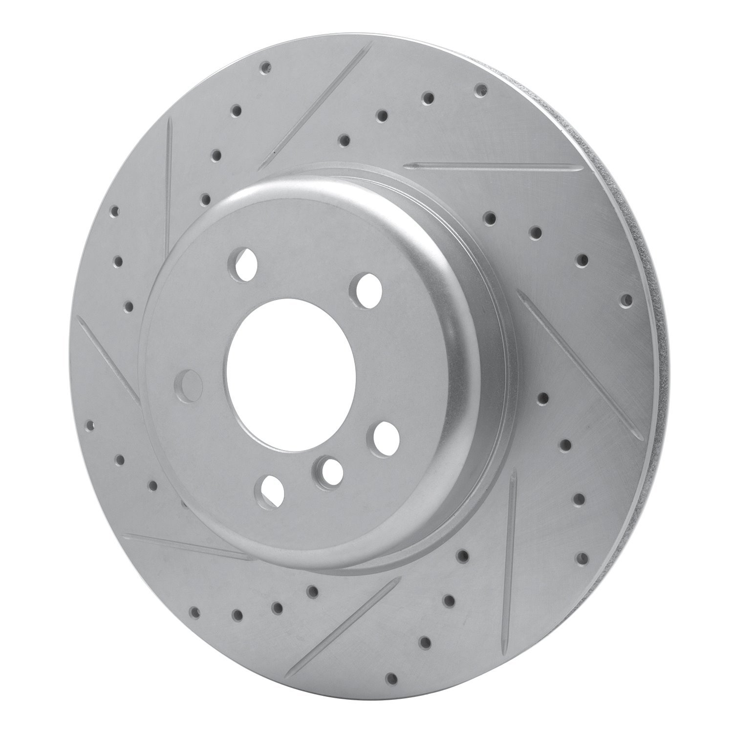 631-31106L Drilled/Slotted Brake Rotor [Silver], 2010-2019 BMW, Position: Rear Left