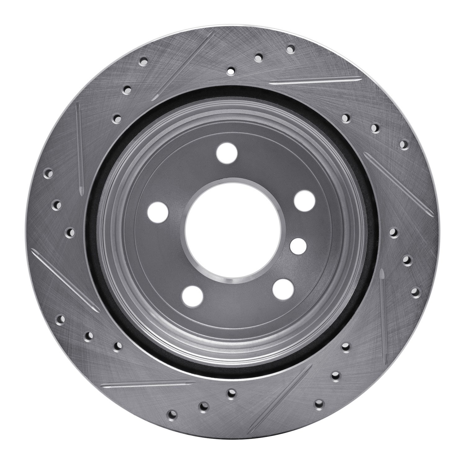 631-31117R Drilled/Slotted Brake Rotor [Silver], 2013-2020 BMW, Position: Rear Right