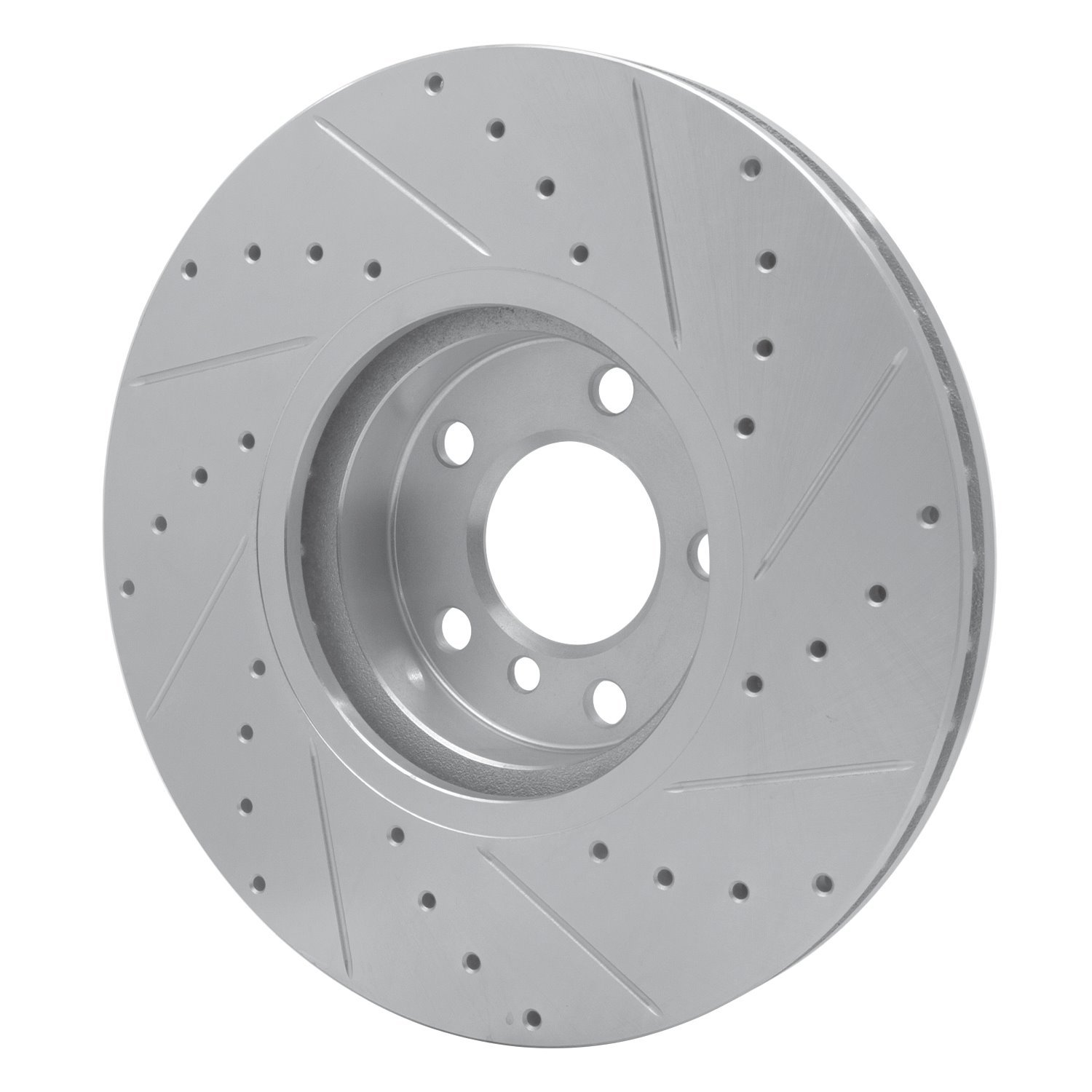 631-31142L Drilled/Slotted Brake Rotor [Silver], 2007-2018 BMW, Position: Front Left