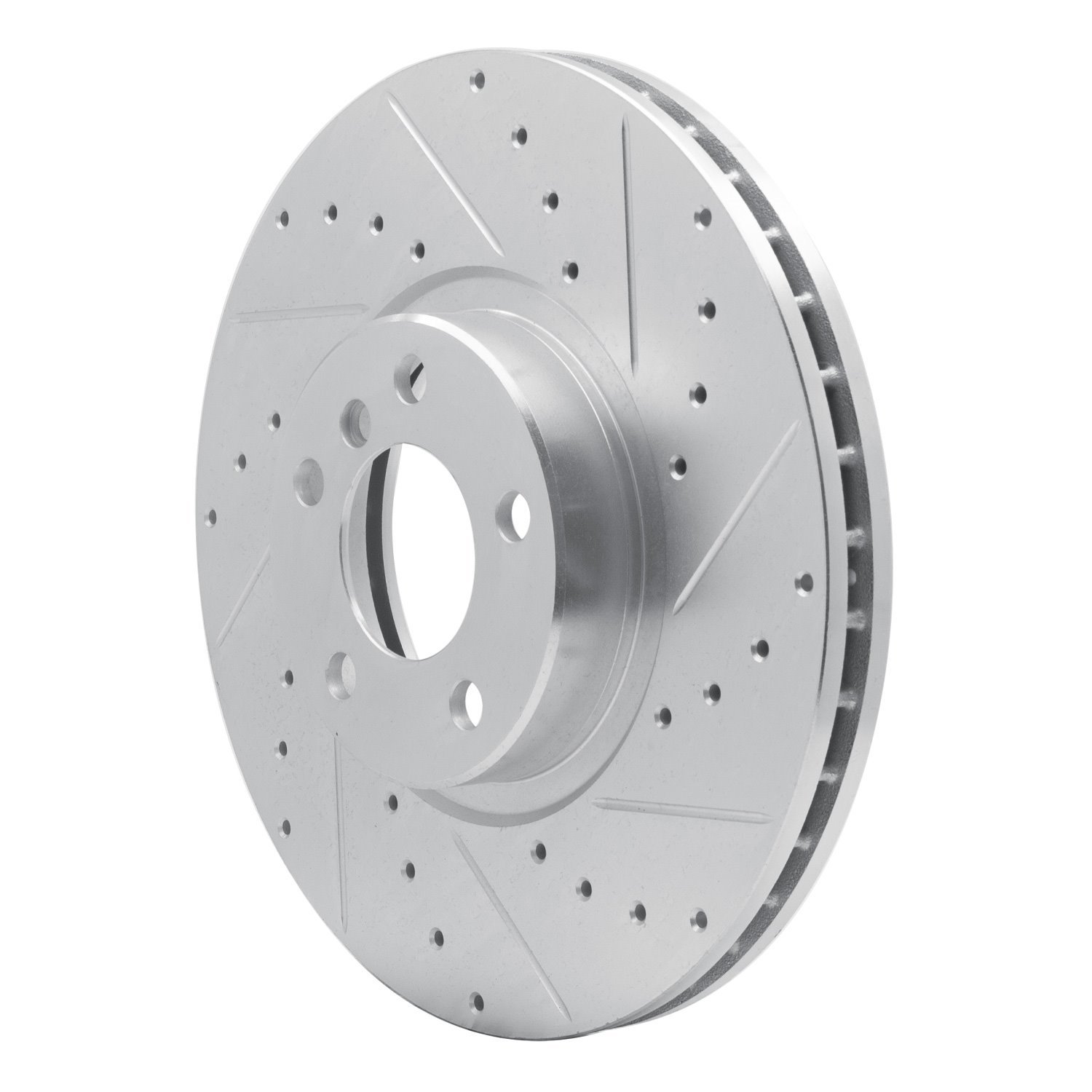 631-31142R Drilled/Slotted Brake Rotor [Silver], 2007-2018 BMW, Position: Front Right