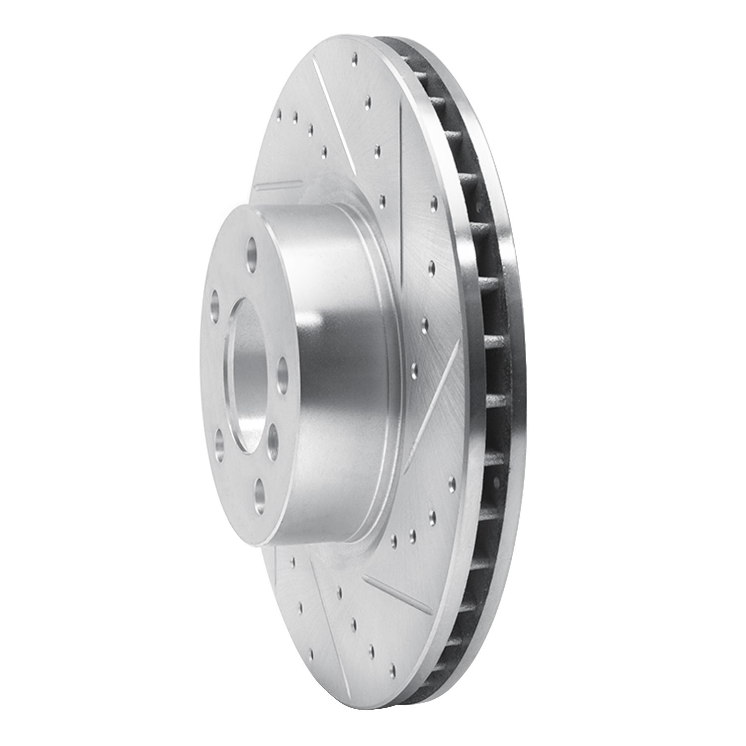 631-31151R Drilled/Slotted Brake Rotor [Silver], 2011-2018 BMW, Position: Front Right