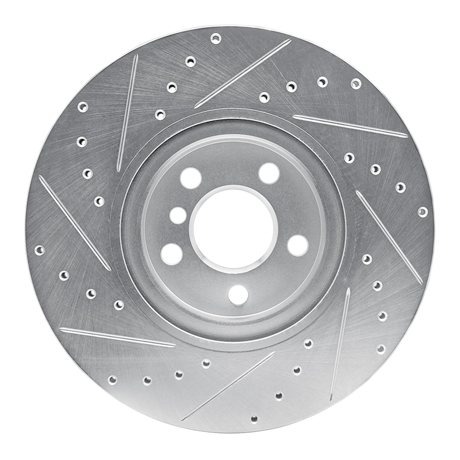 631-31157R Drilled/Slotted Brake Rotor [Silver], Fits Select Multiple Makes/Models, Position: Front Right