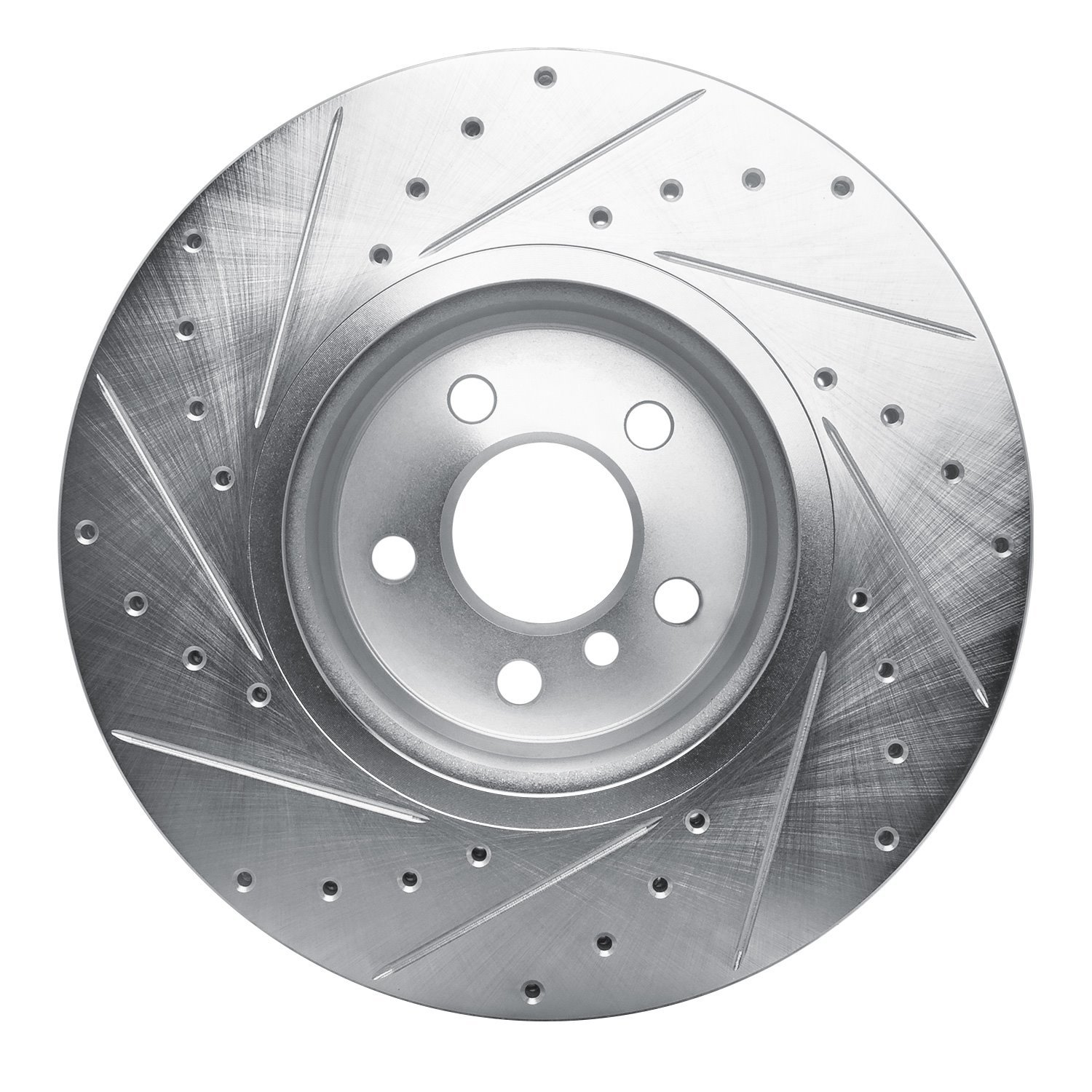 631-31171R Drilled/Slotted Brake Rotor [Silver], Fits Select Multiple Makes/Models, Position: Front Right