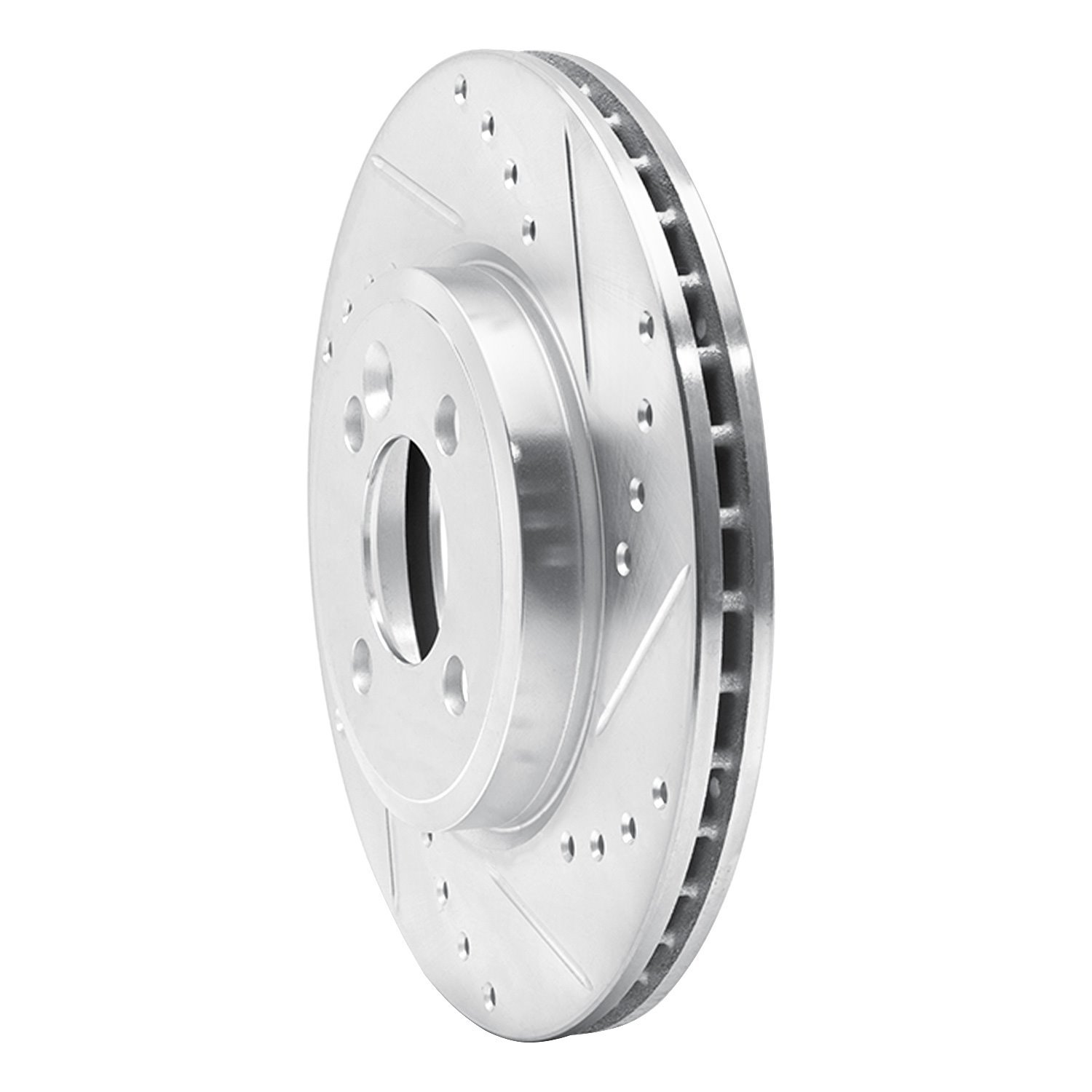 631-32005R Drilled/Slotted Brake Rotor [Silver], 2007-2015 Mini, Position: Front Right