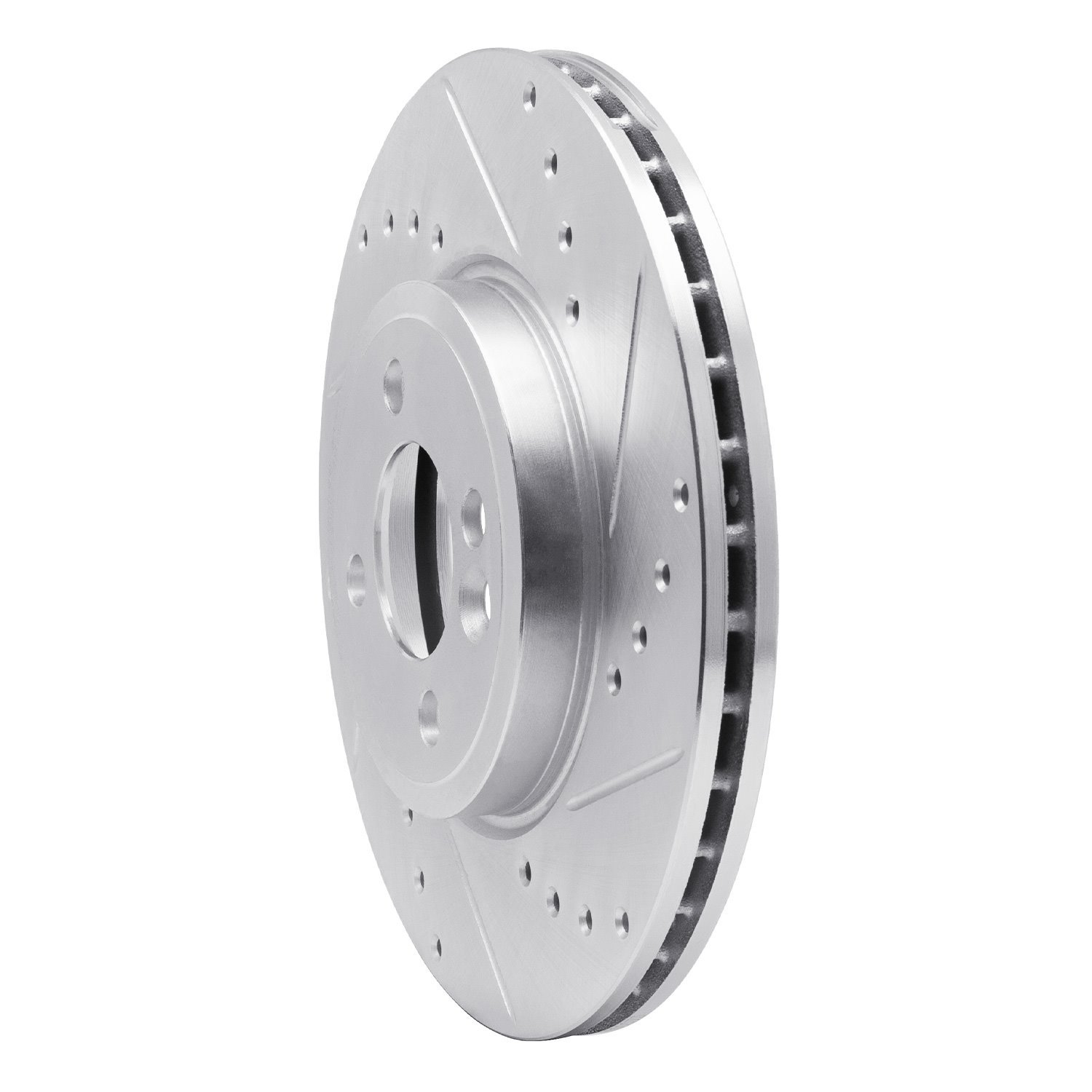 Drilled/Slotted Brake Rotor [Silver], 2007-2015 Mini