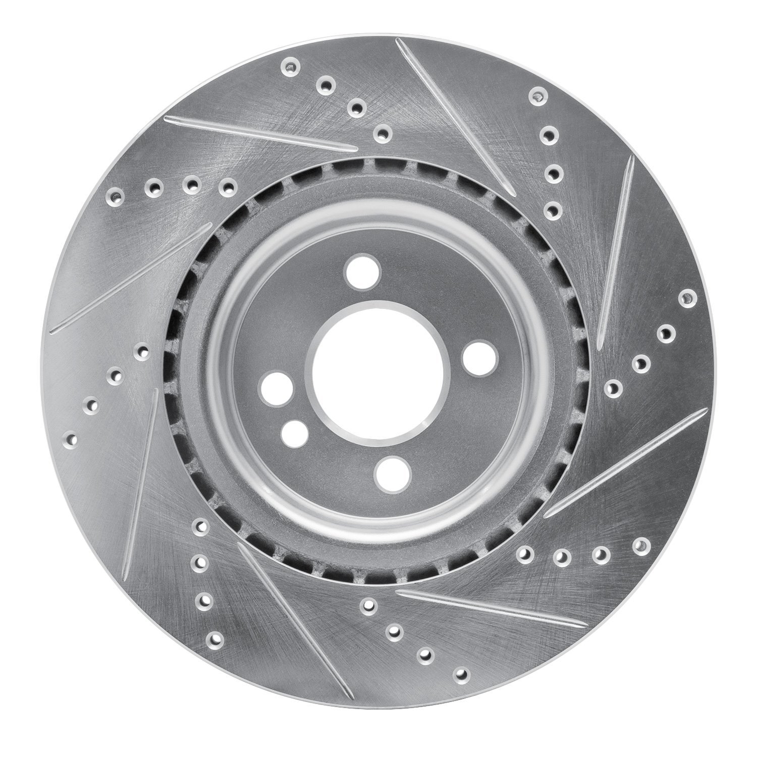 Drilled/Slotted Brake Rotor [Silver], 2009-2014 Mini