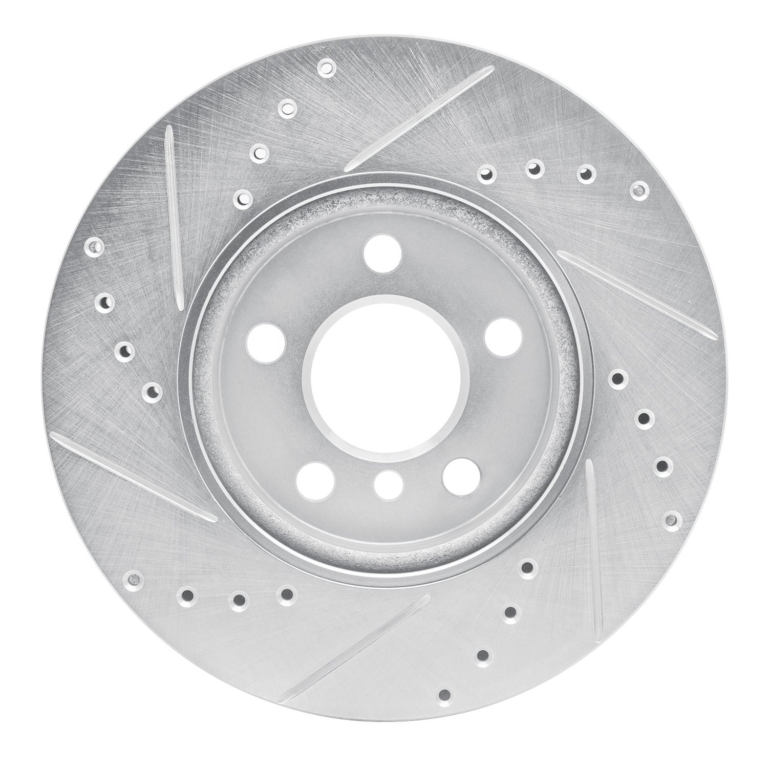 631-32015R Drilled/Slotted Brake Rotor [Silver], 2014-2021 Mini, Position: Front Right
