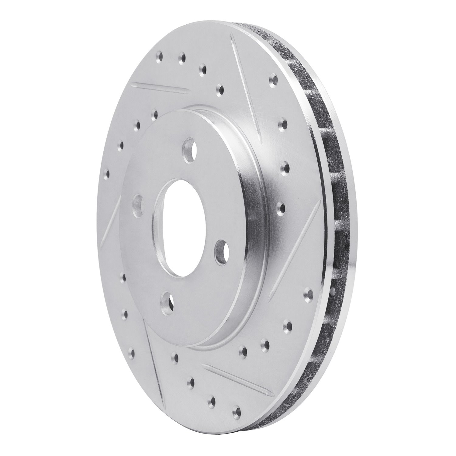 631-39002R Drilled/Slotted Brake Rotor [Silver], 1983-1988 Mopar, Position: Front Right