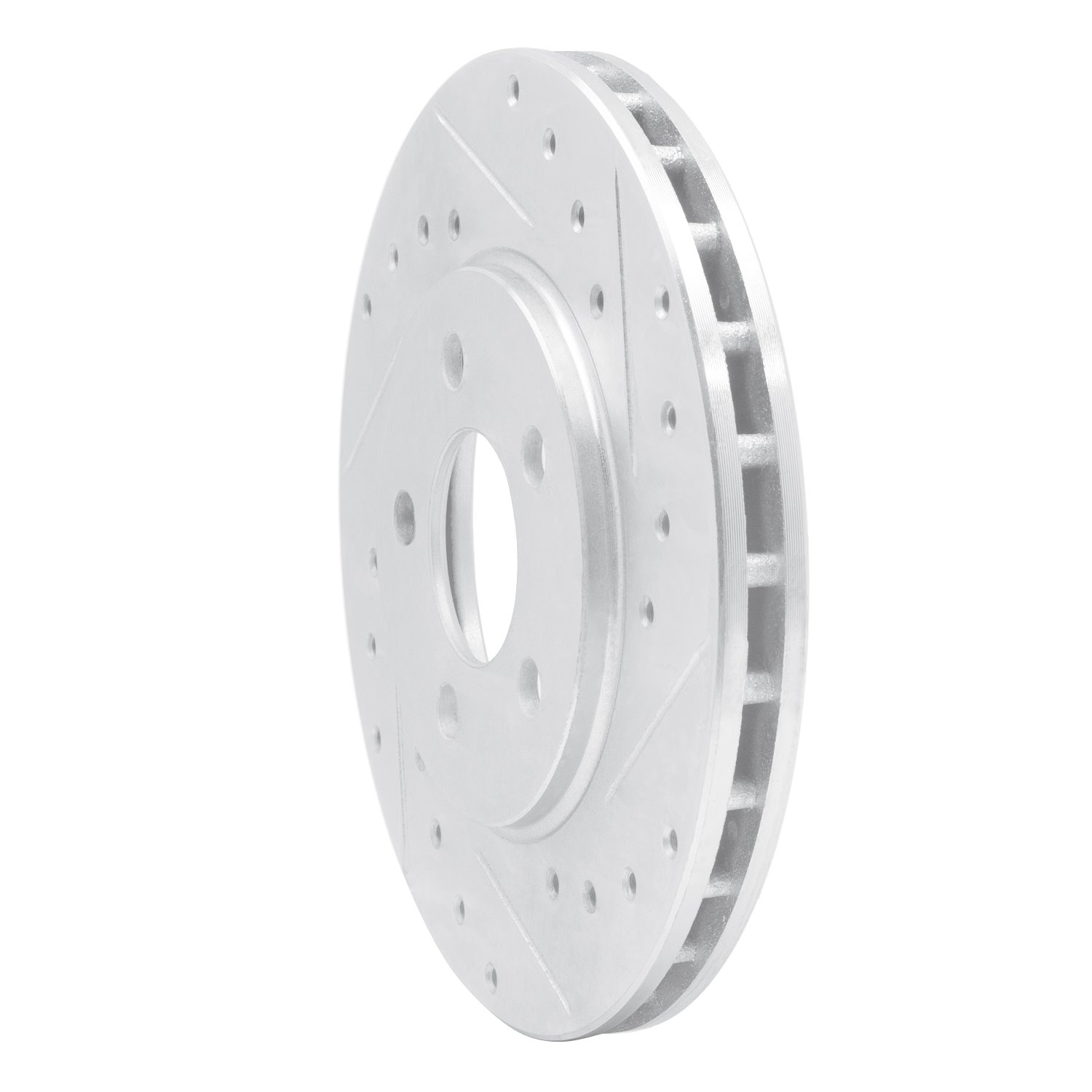 631-39009R Drilled/Slotted Brake Rotor [Silver], 1995-2000 Mopar, Position: Front Right