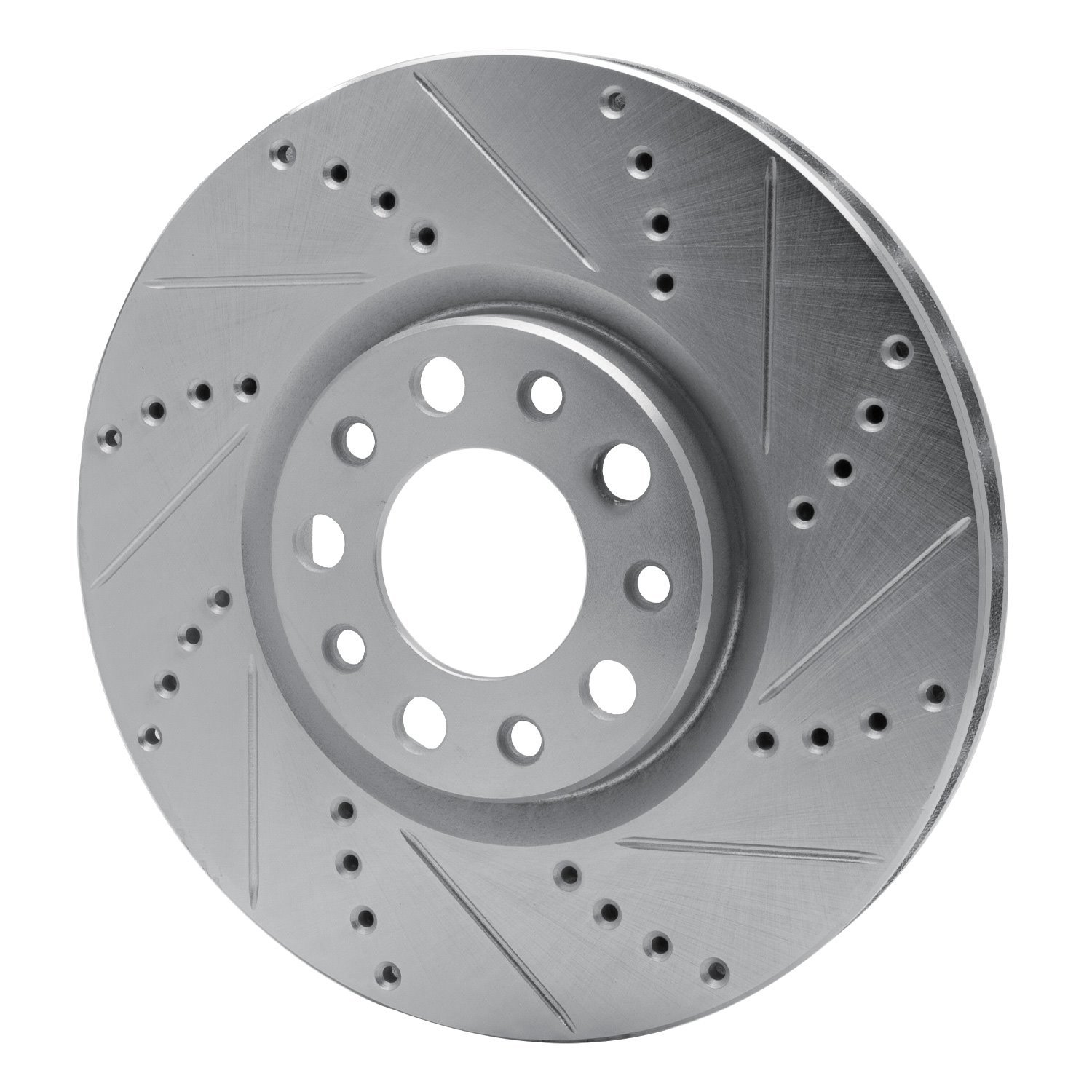 631-39025R Drilled/Slotted Brake Rotor [Silver], Fits Select Mopar, Position: Front Right