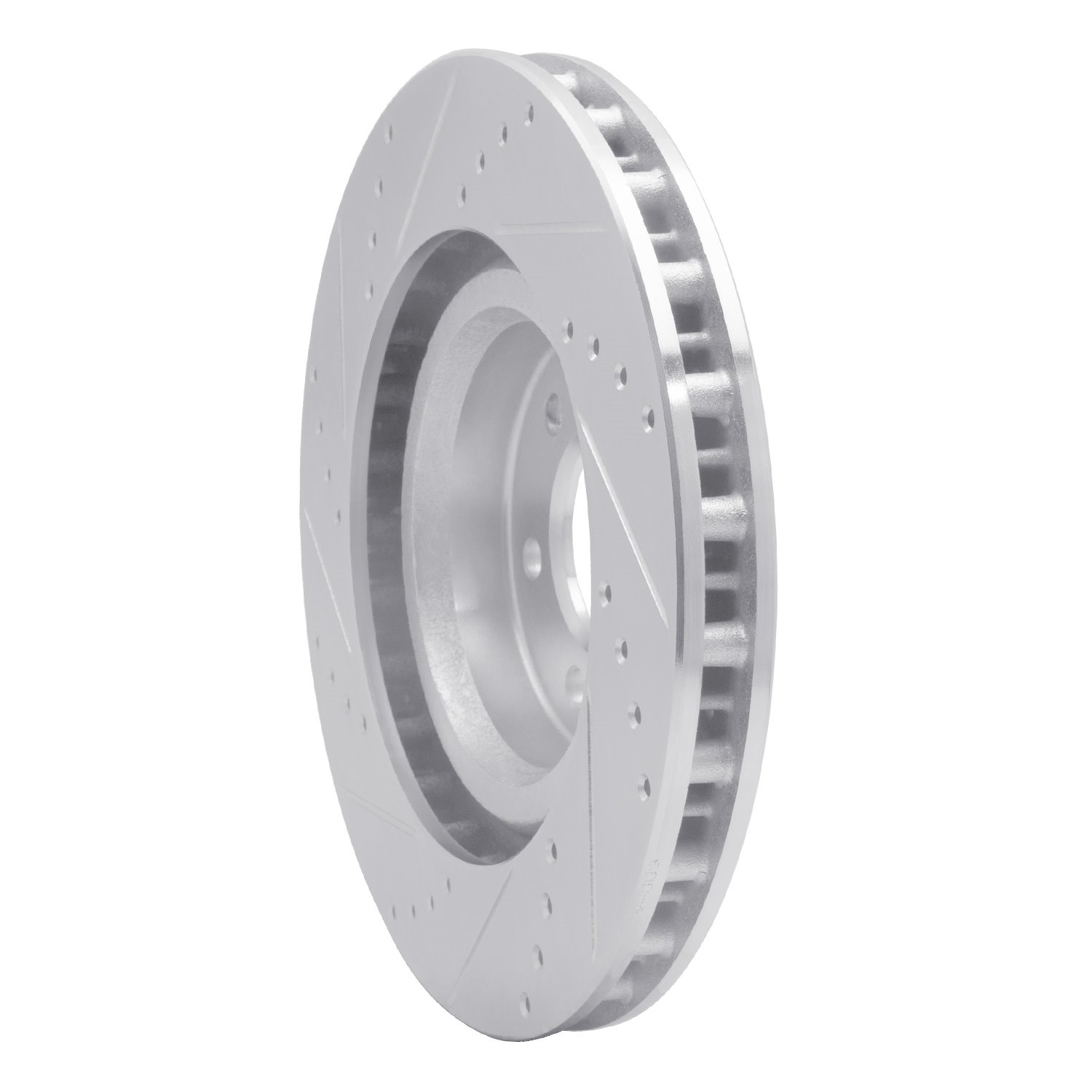631-40013R Drilled/Slotted Brake Rotor [Silver], 1992-2002 Mopar, Position: Front Right