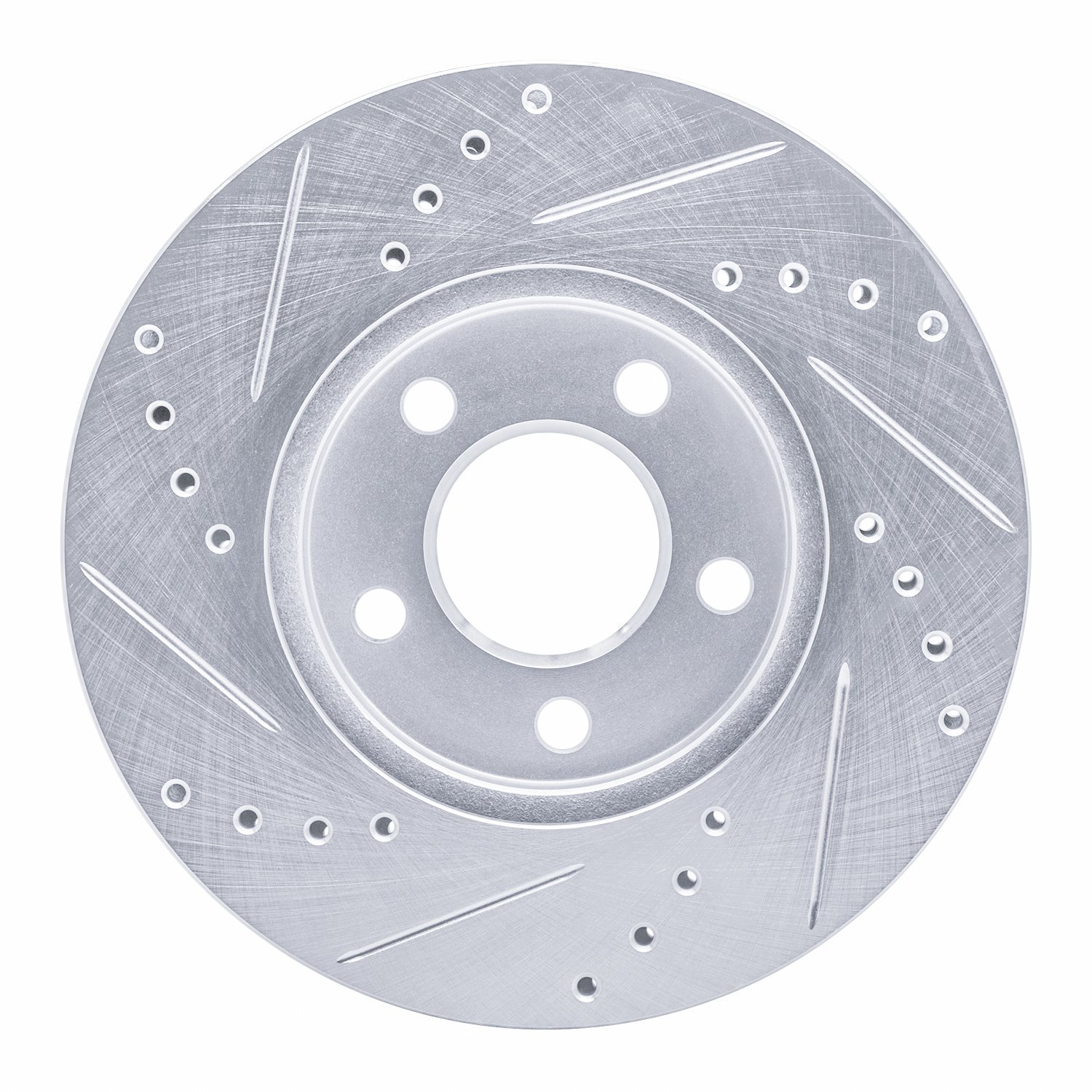 631-40020R Drilled/Slotted Brake Rotor [Silver], 2000-2005 Mopar, Position: Front Right