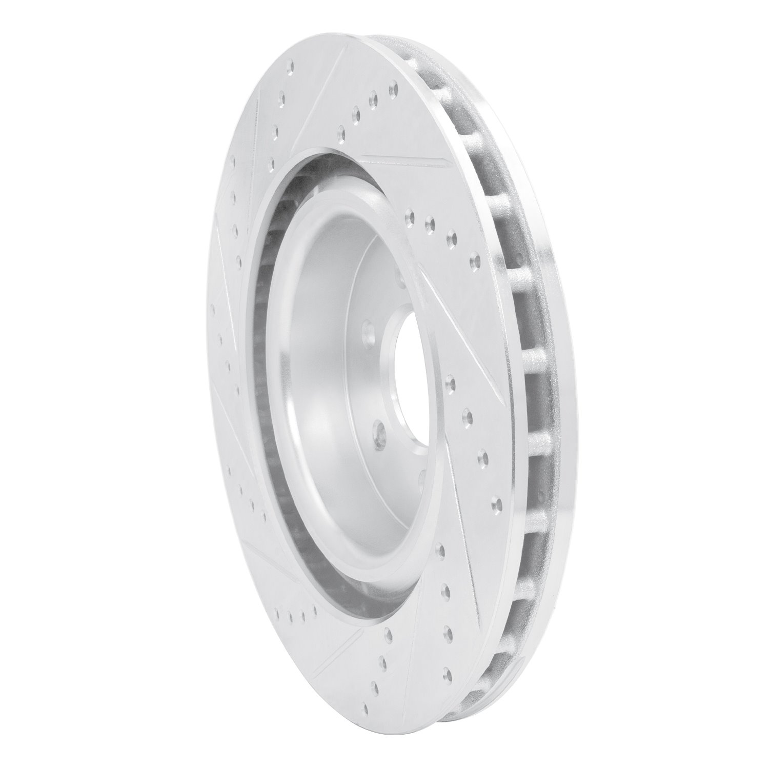 631-40022R Drilled/Slotted Brake Rotor [Silver], 2003-2017 Mopar, Position: Front Right