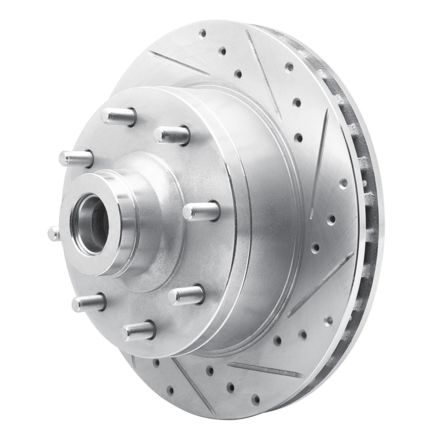 631-40059R Drilled/Slotted Brake Rotor [Silver], 1978-1997 Mopar, Position: Front Right