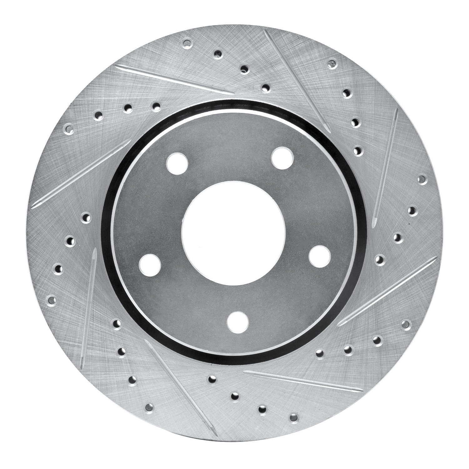 631-40107R Drilled/Slotted Brake Rotor [Silver], 2008-2016 Multiple Makes/Models, Position: Front Right