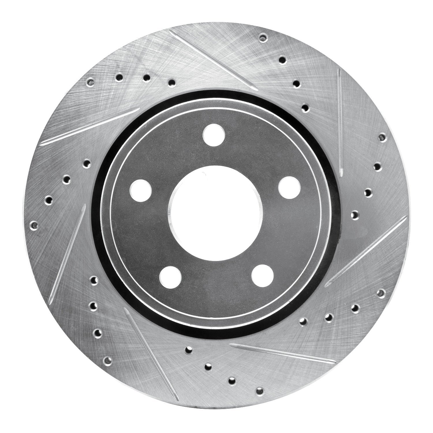 Drilled/Slotted Brake Rotor [Silver], 2005-2010 Mopar