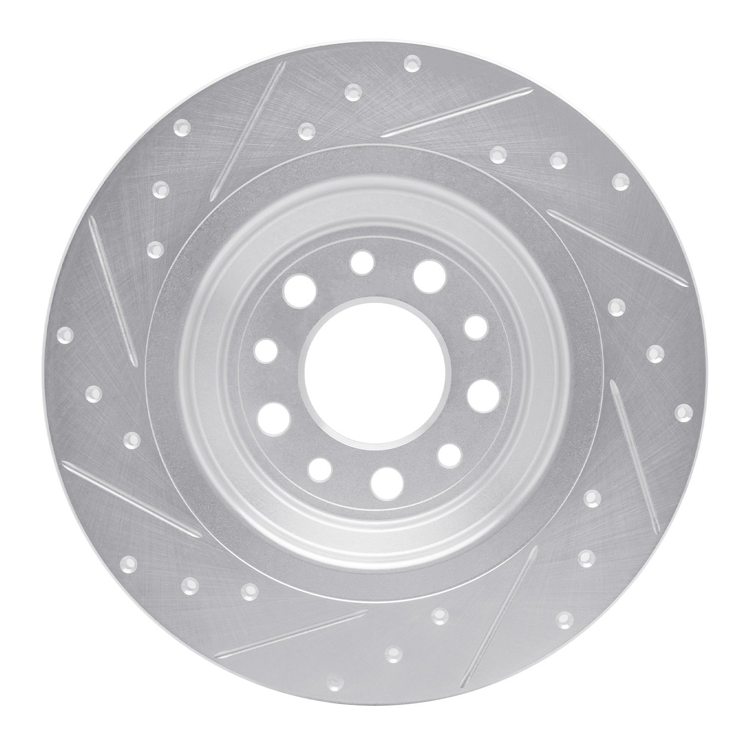 631-42010R Drilled/Slotted Brake Rotor [Silver], Fits Select Mopar, Position: Rear Right