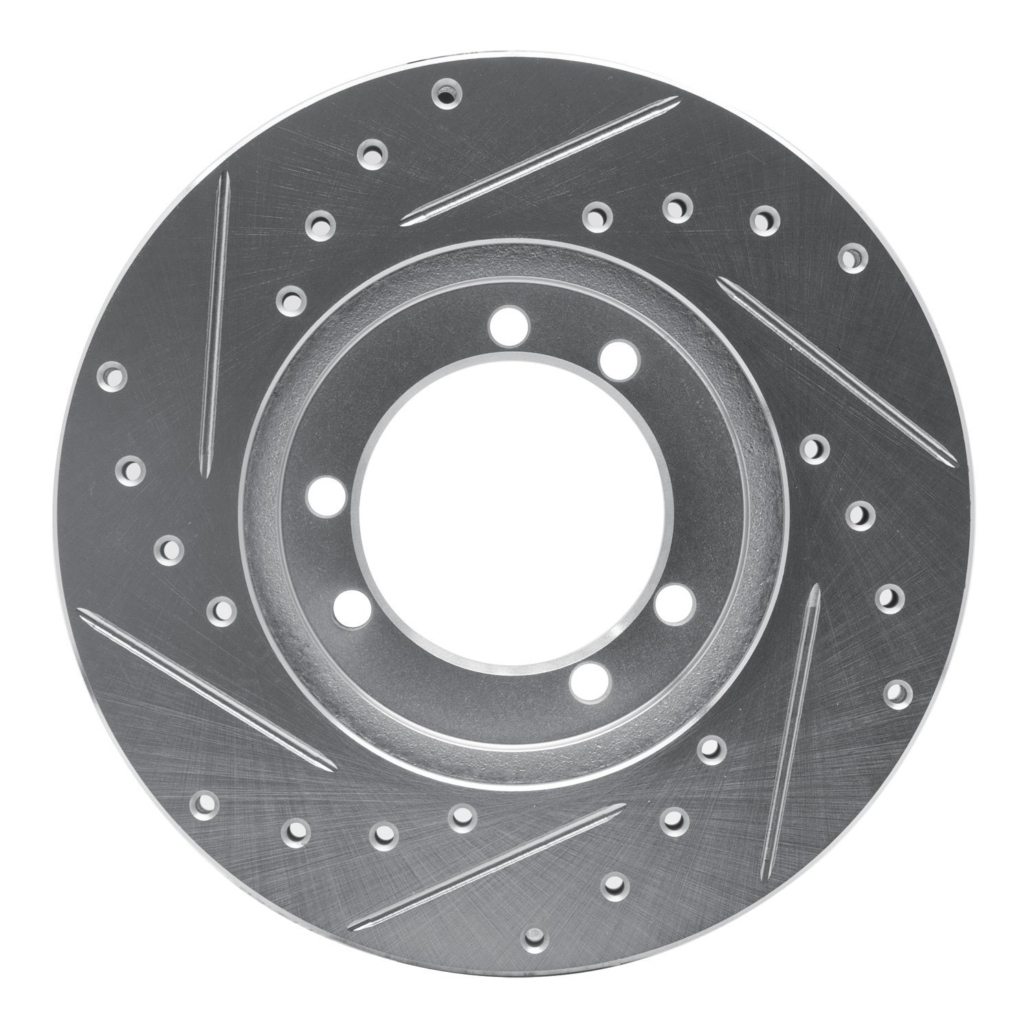631-44000R Drilled/Slotted Brake Rotor [Silver], 1992-2004 Mopar, Position: Front Right,Rear Right