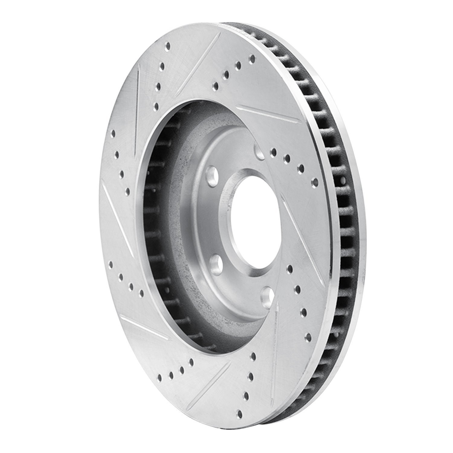 631-45008R Drilled/Slotted Brake Rotor [Silver], 1997-2005 GM, Position: Front Right