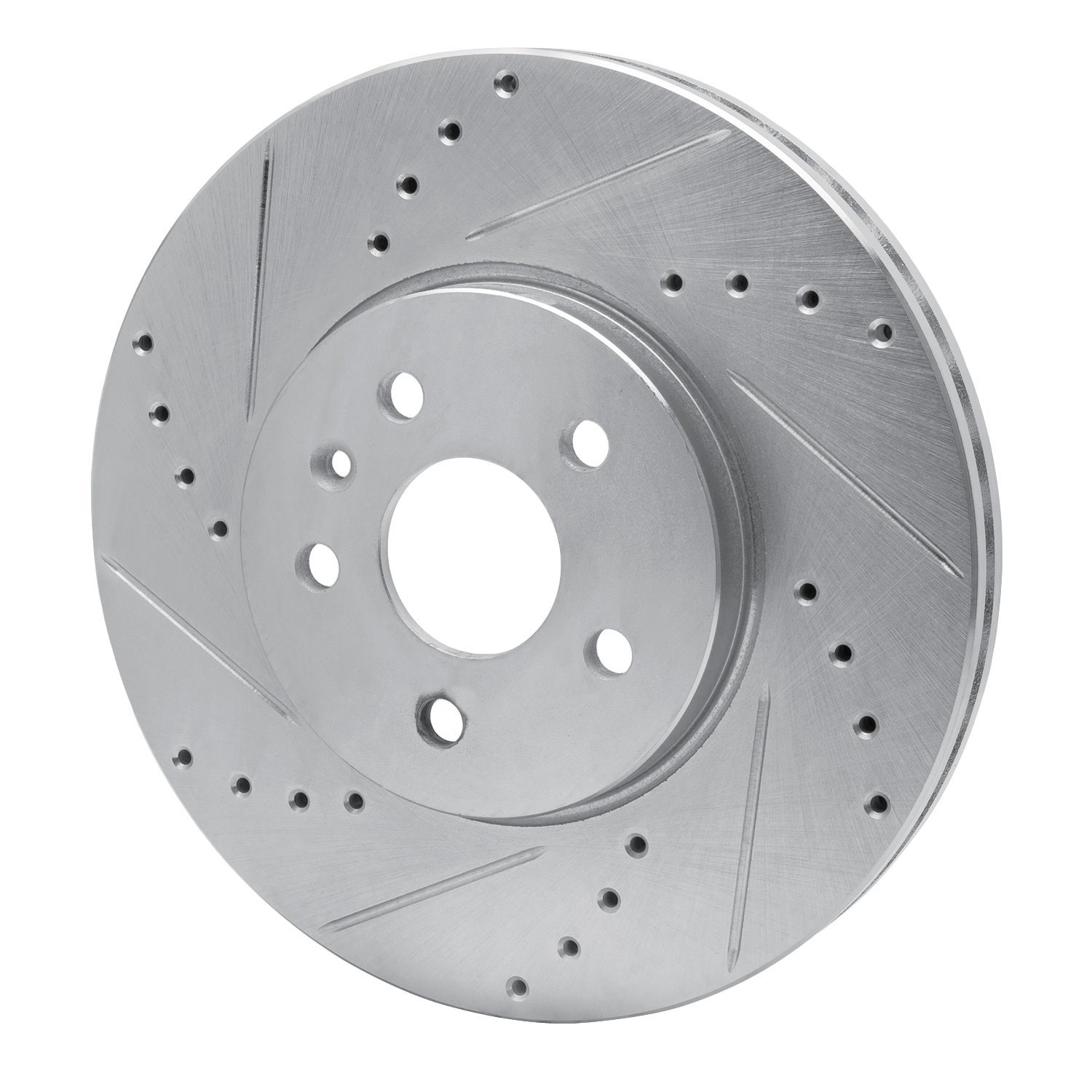 631-45020L Drilled/Slotted Brake Rotor [Silver], Fits Select GM, Position: Front Left